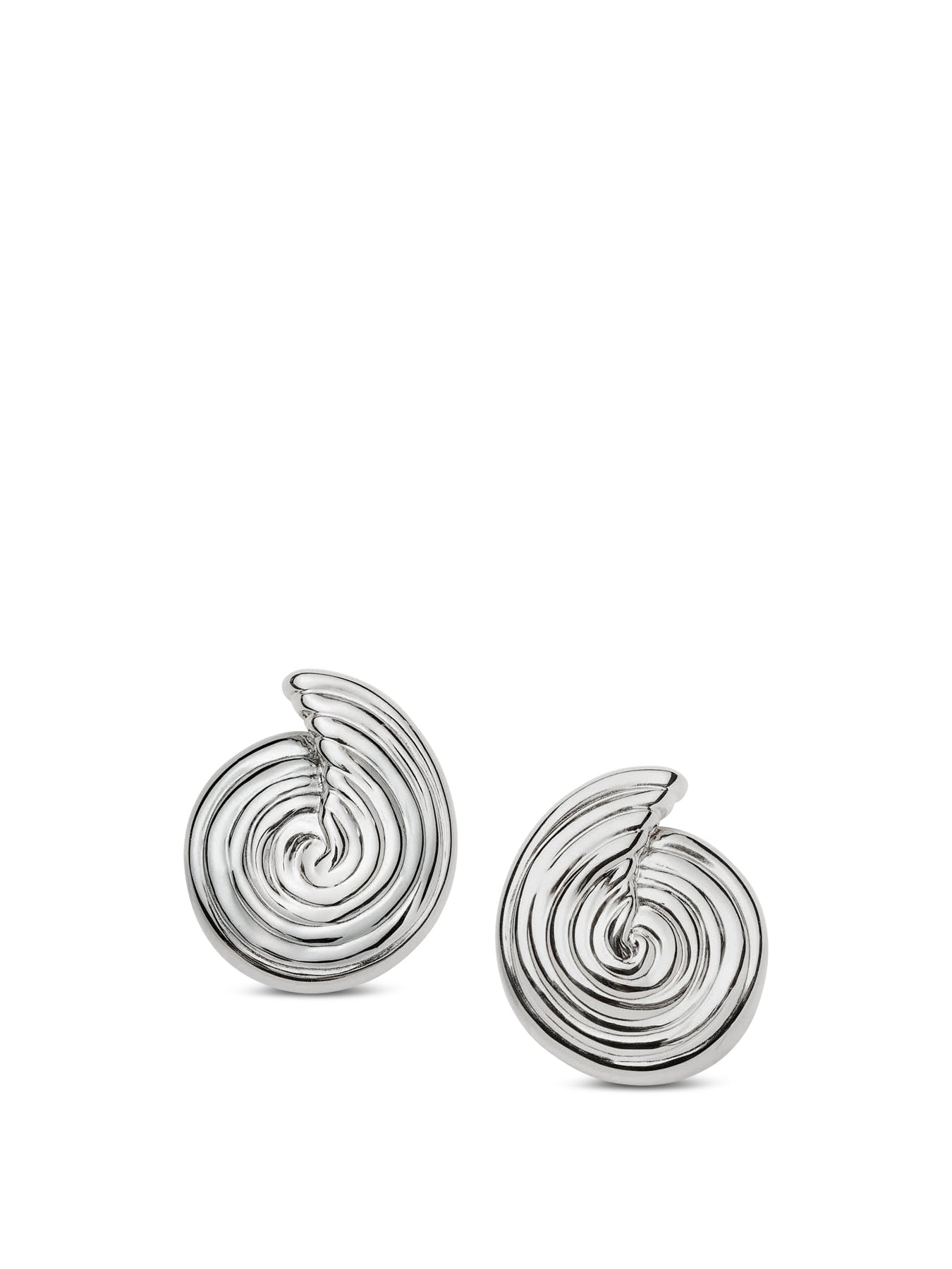 Spiral Small Stud Earrings Silver