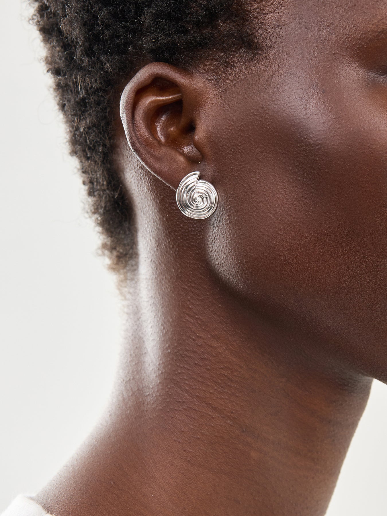 Spiral Small Stud Earrings Silver