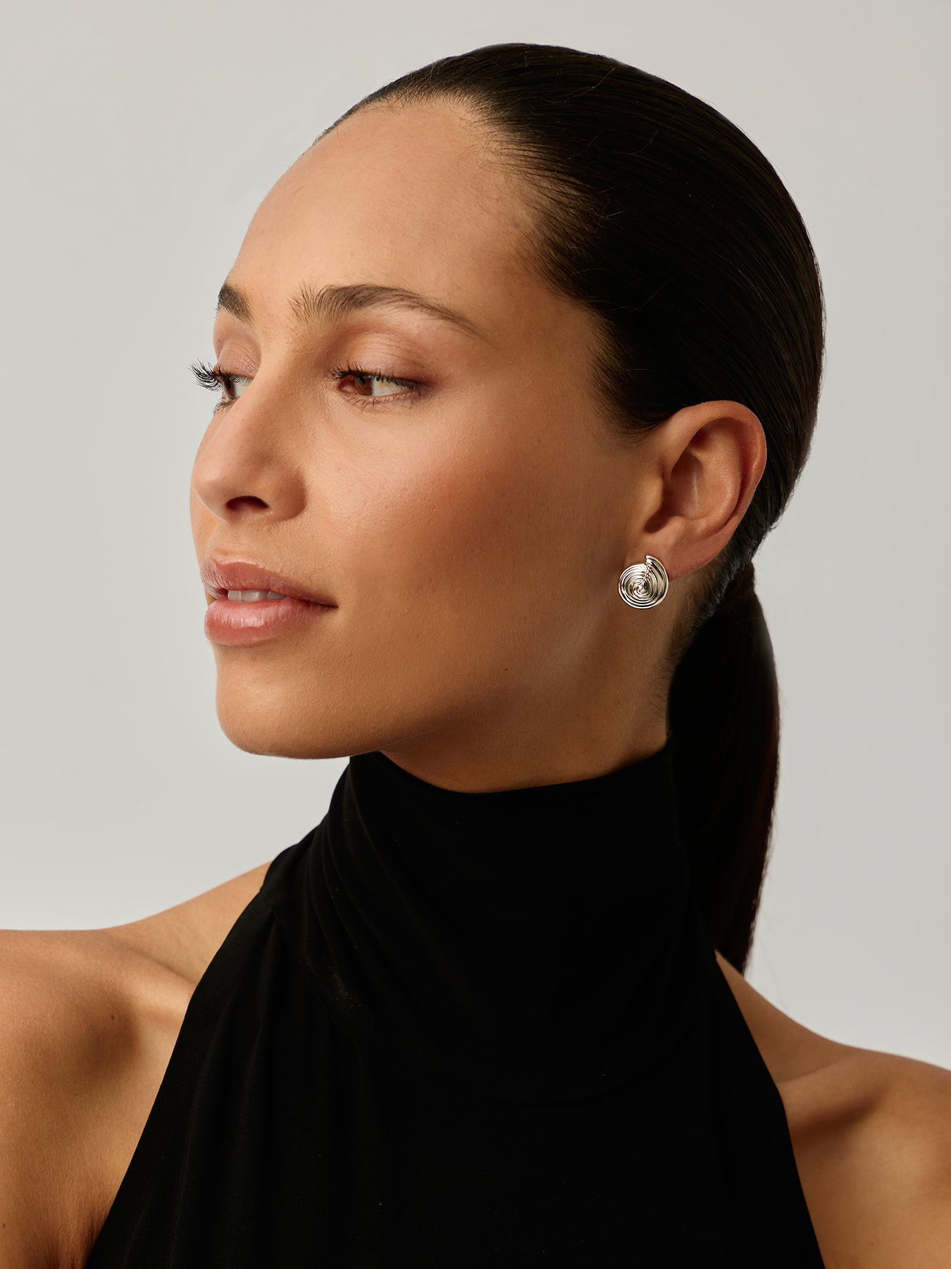 Spiral Small Stud Earrings Silver