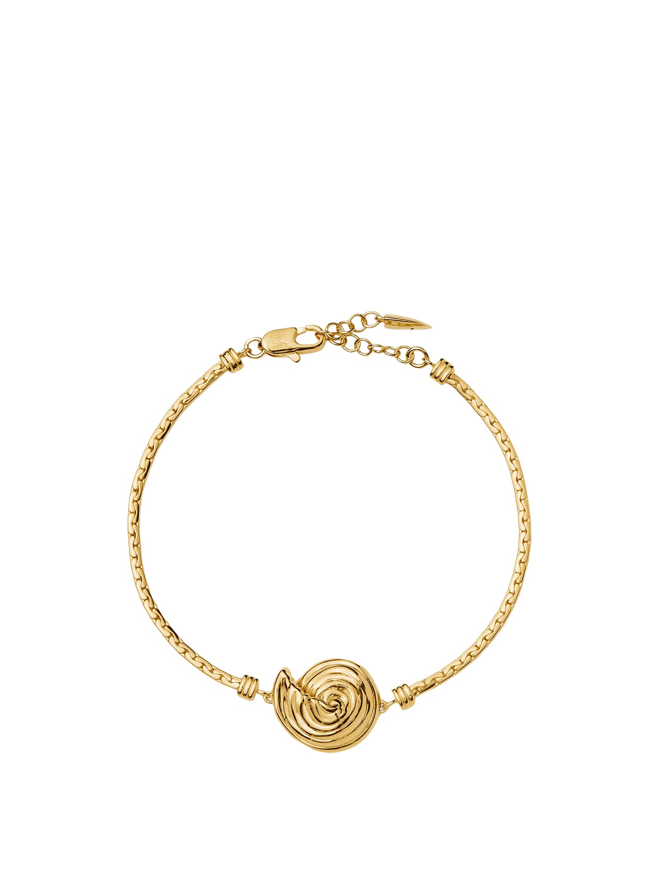 Spiral Cobra Chain Bracelet Gold