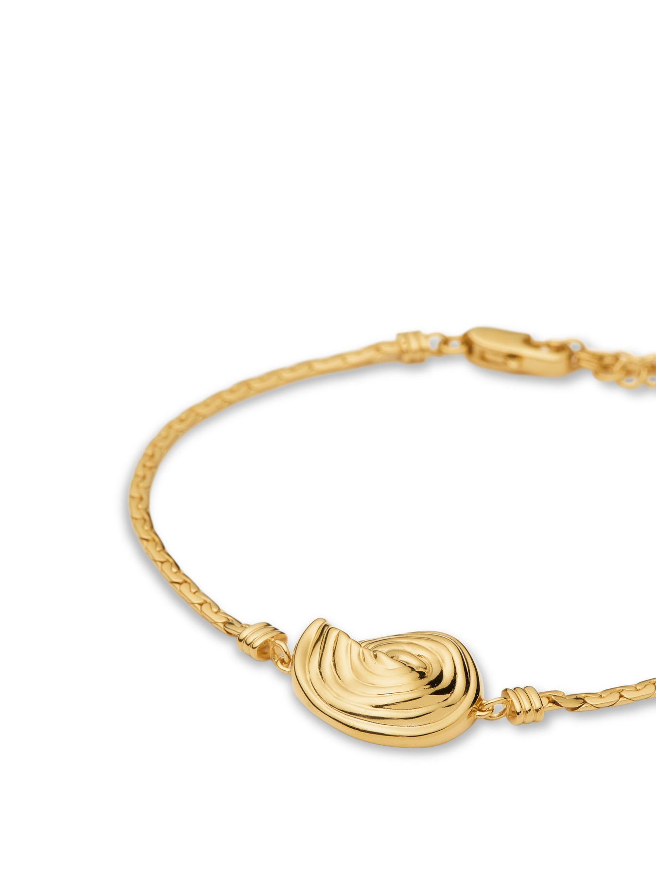 Spiral Cobra Chain Bracelet Gold