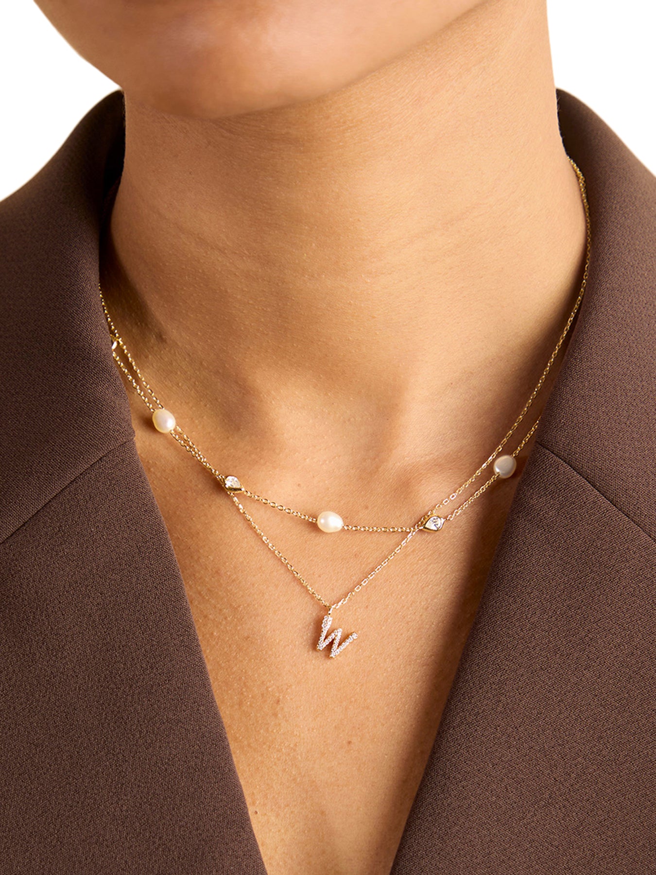 Gold Molten Charm Necklace