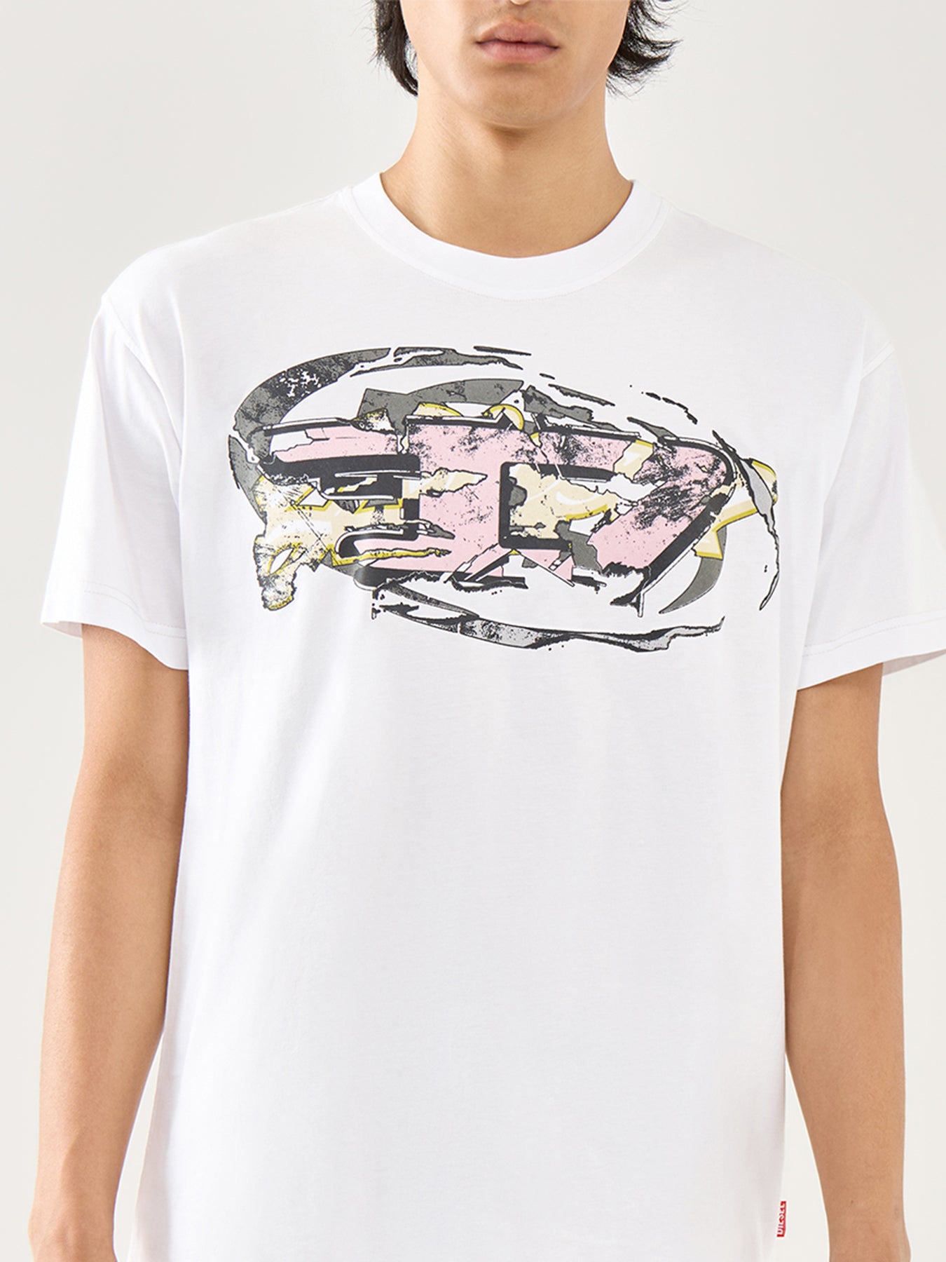 Cotton White T-Norm-T11 Big D T-Shirt