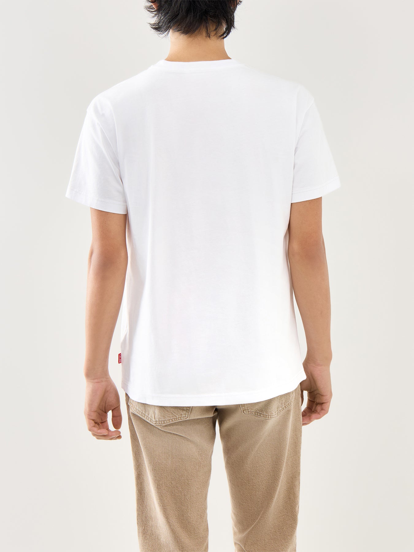 Cotton White T-Norm-T11 Big D T-Shirt