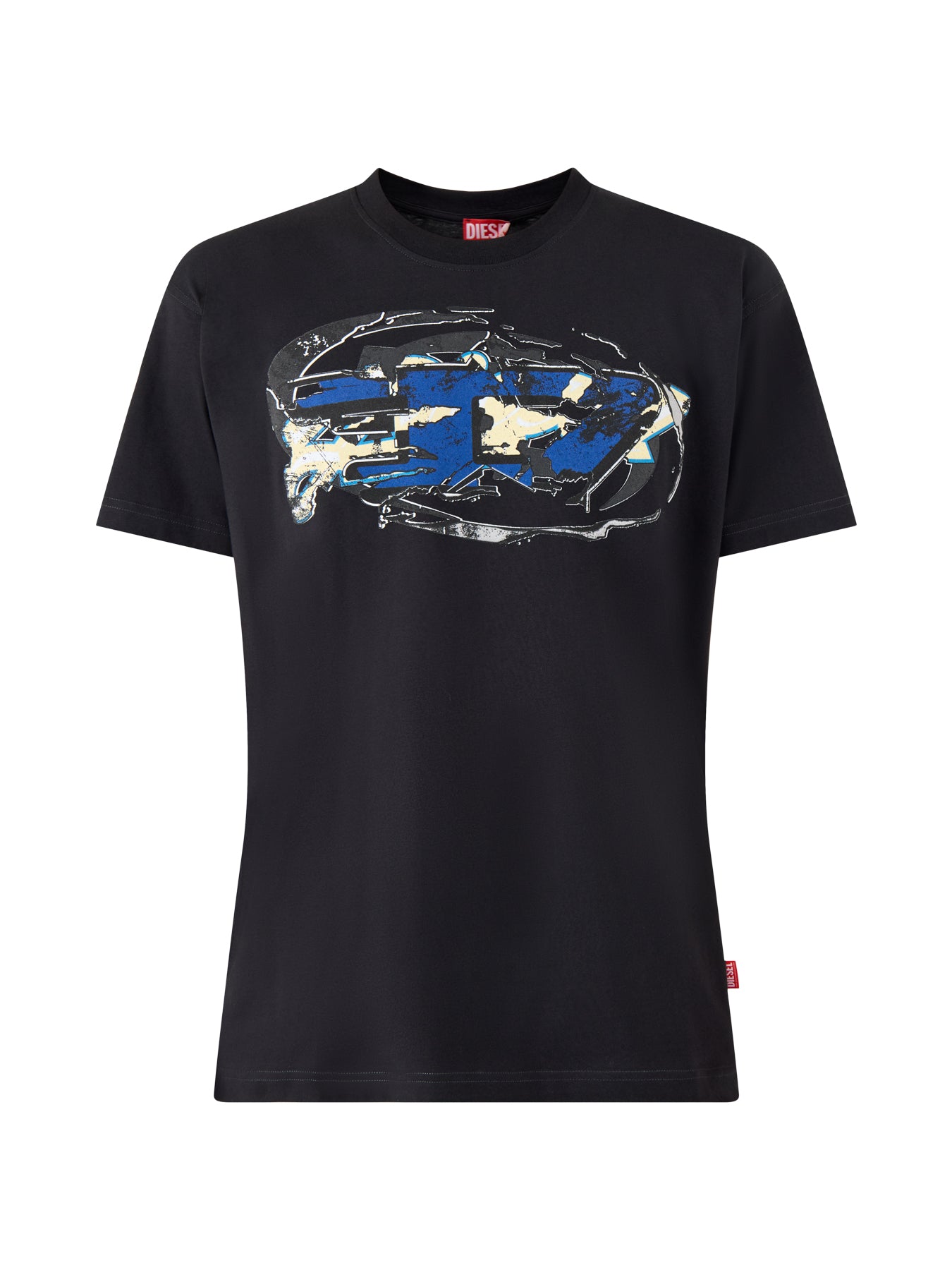 Cotton Black T-Norm-T11 Big D T-Shirt