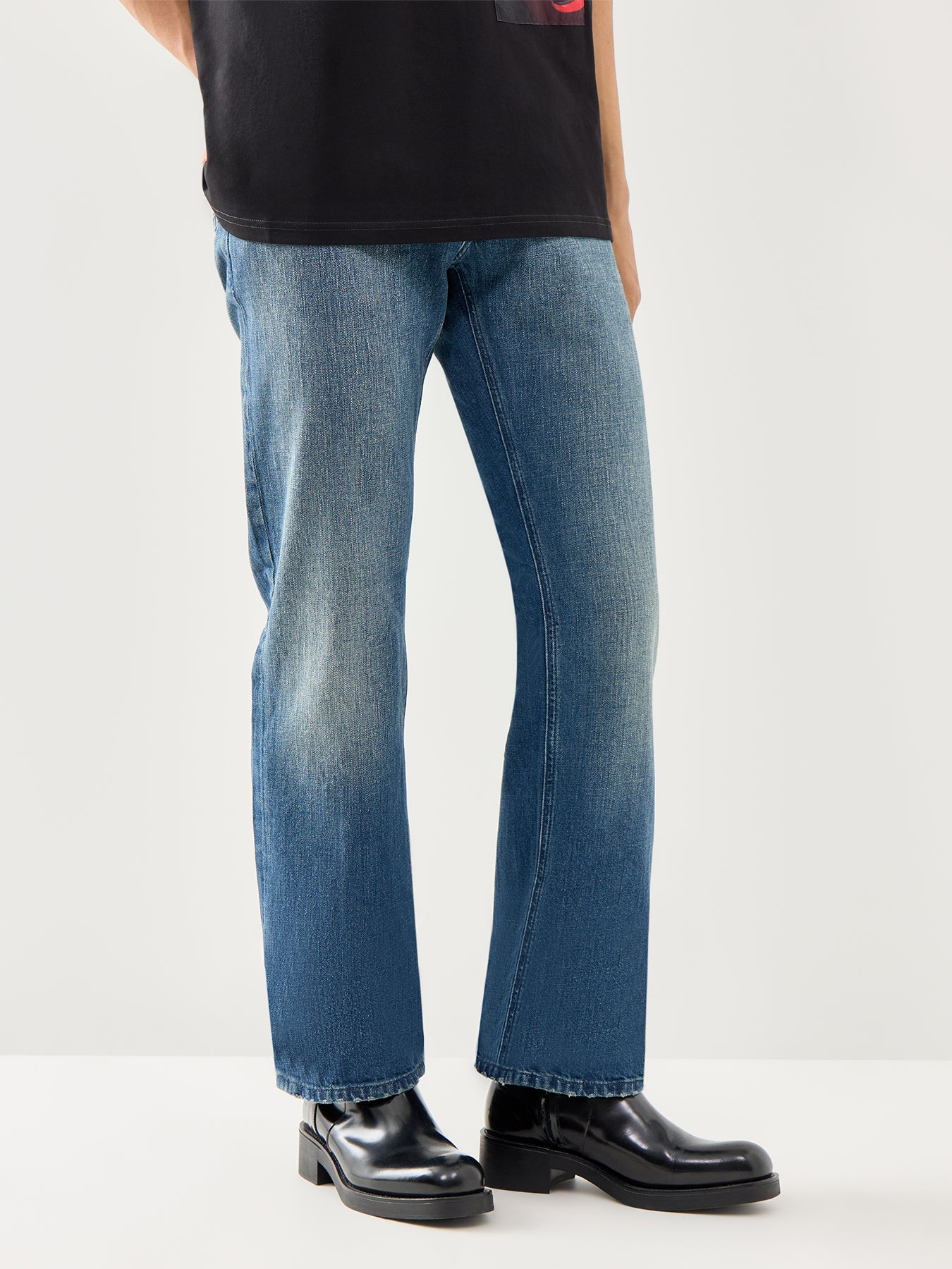 Mid Blue 1985 Larkee Tapered Fit Jeans