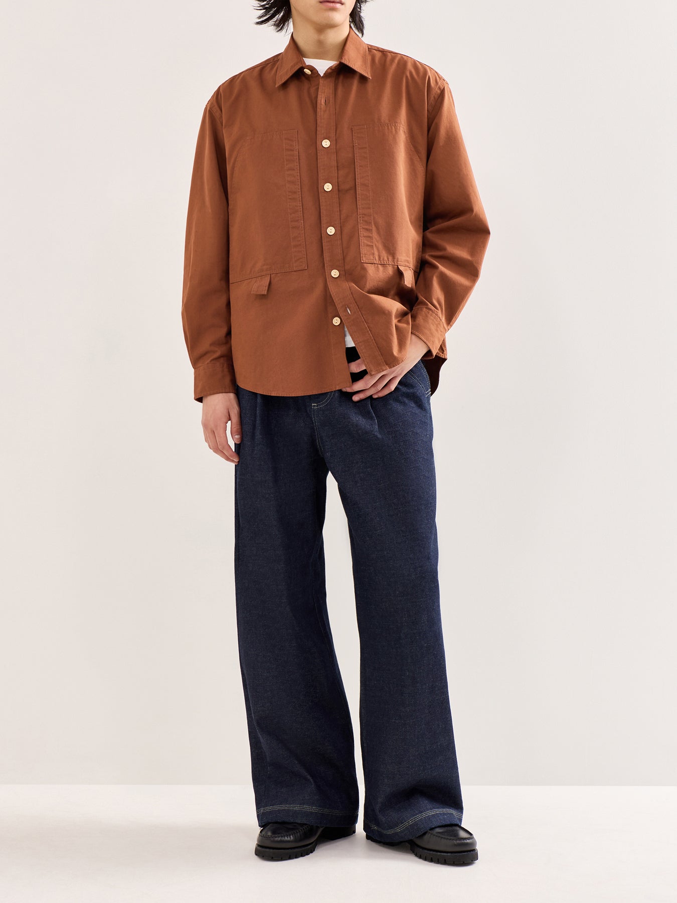 Pocket Loop Shirt Brown