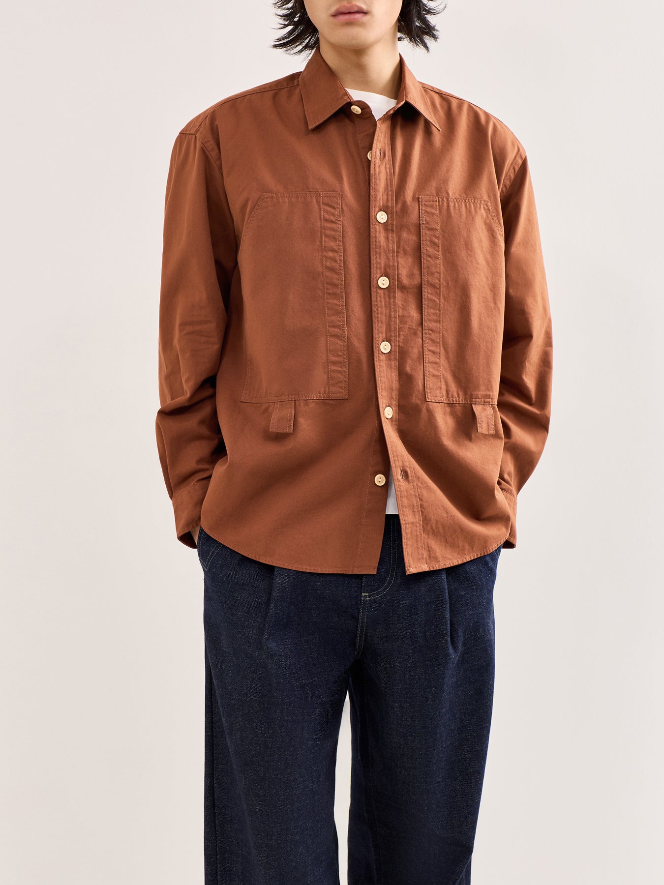 Pocket Loop Shirt Brown