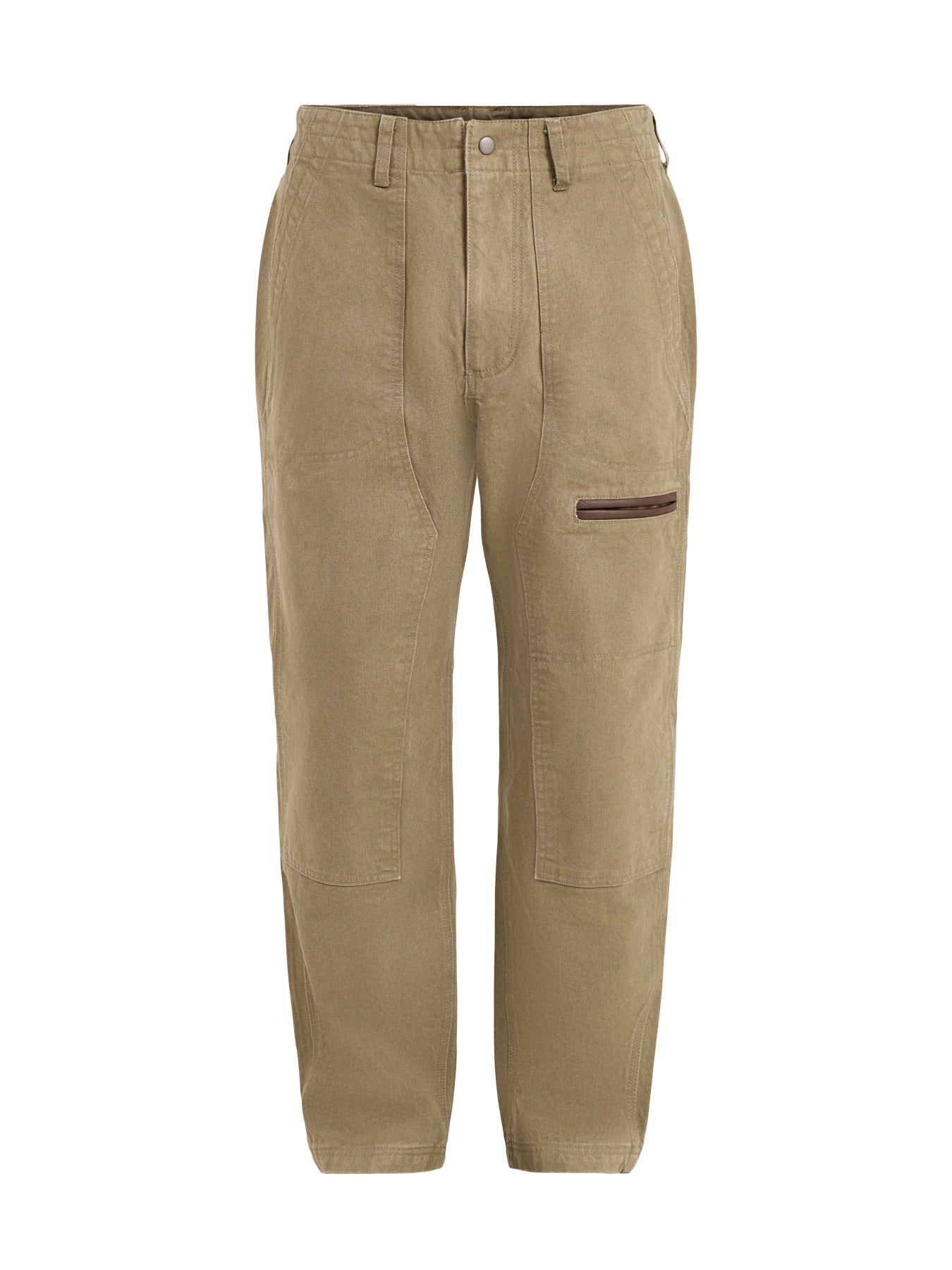 Heavy Canvas Destroyed Double Knee Pants Olive
