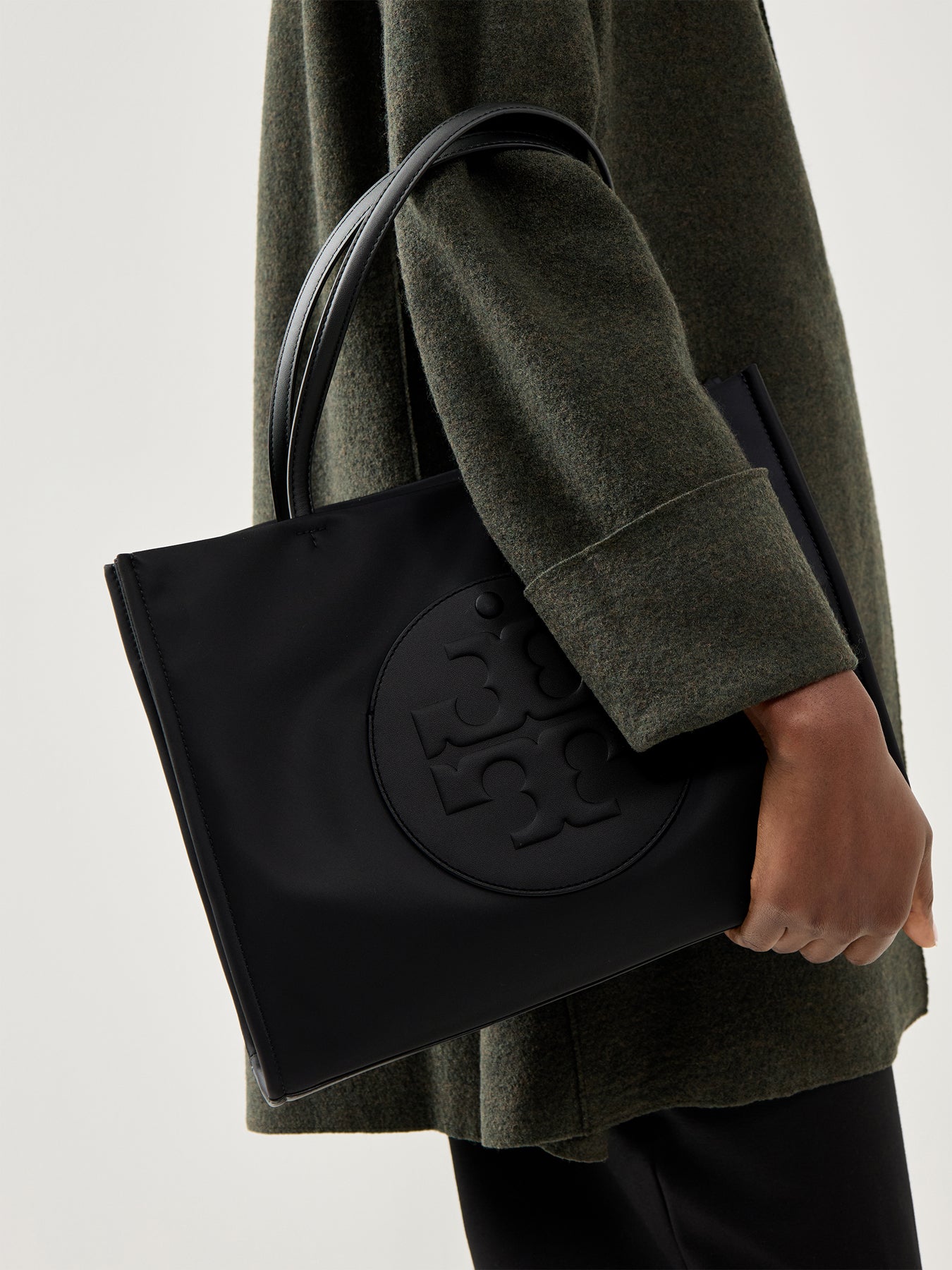 Ella Small Nylon Tote Black