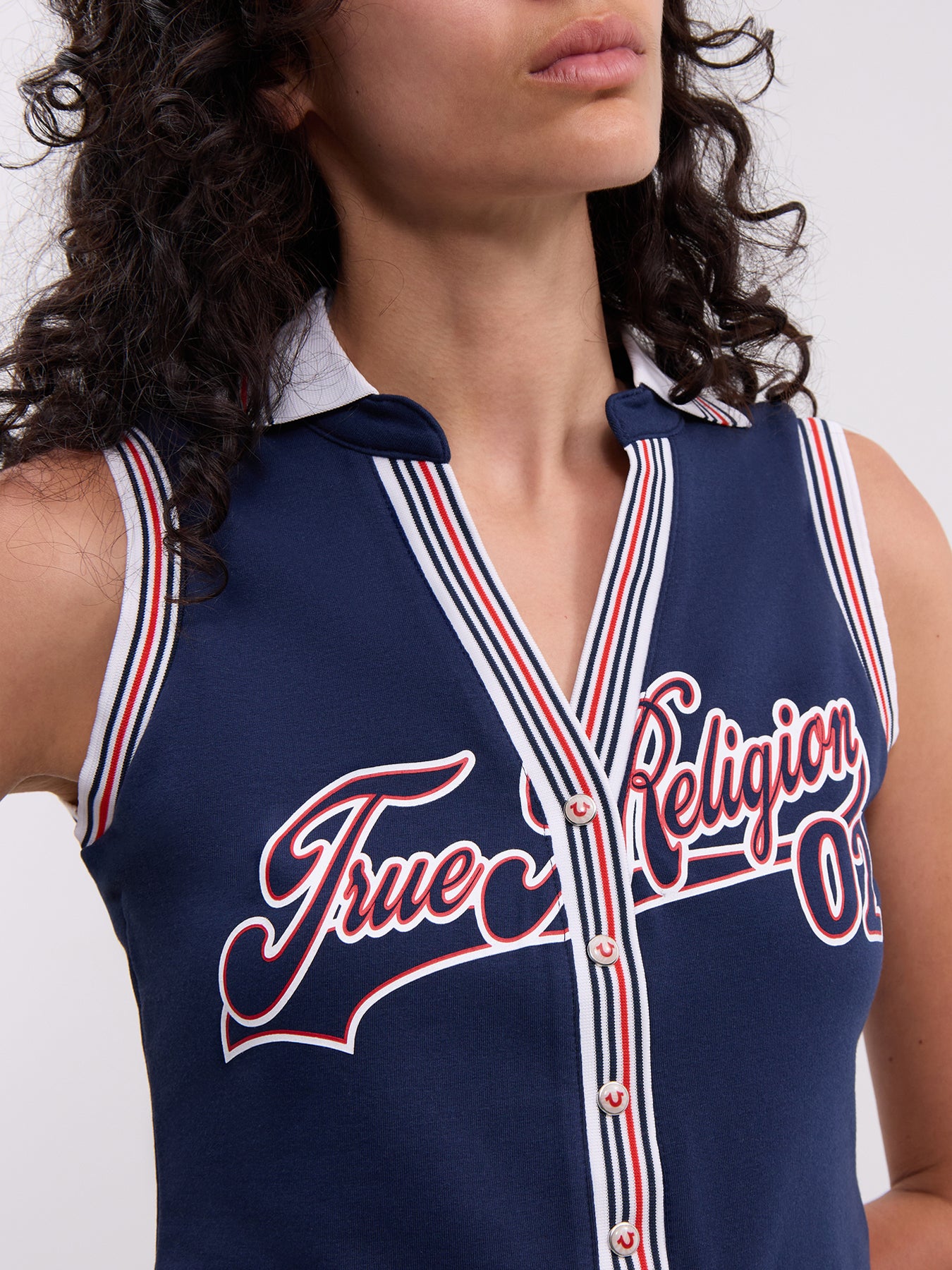 Sporty Terry Polo Top