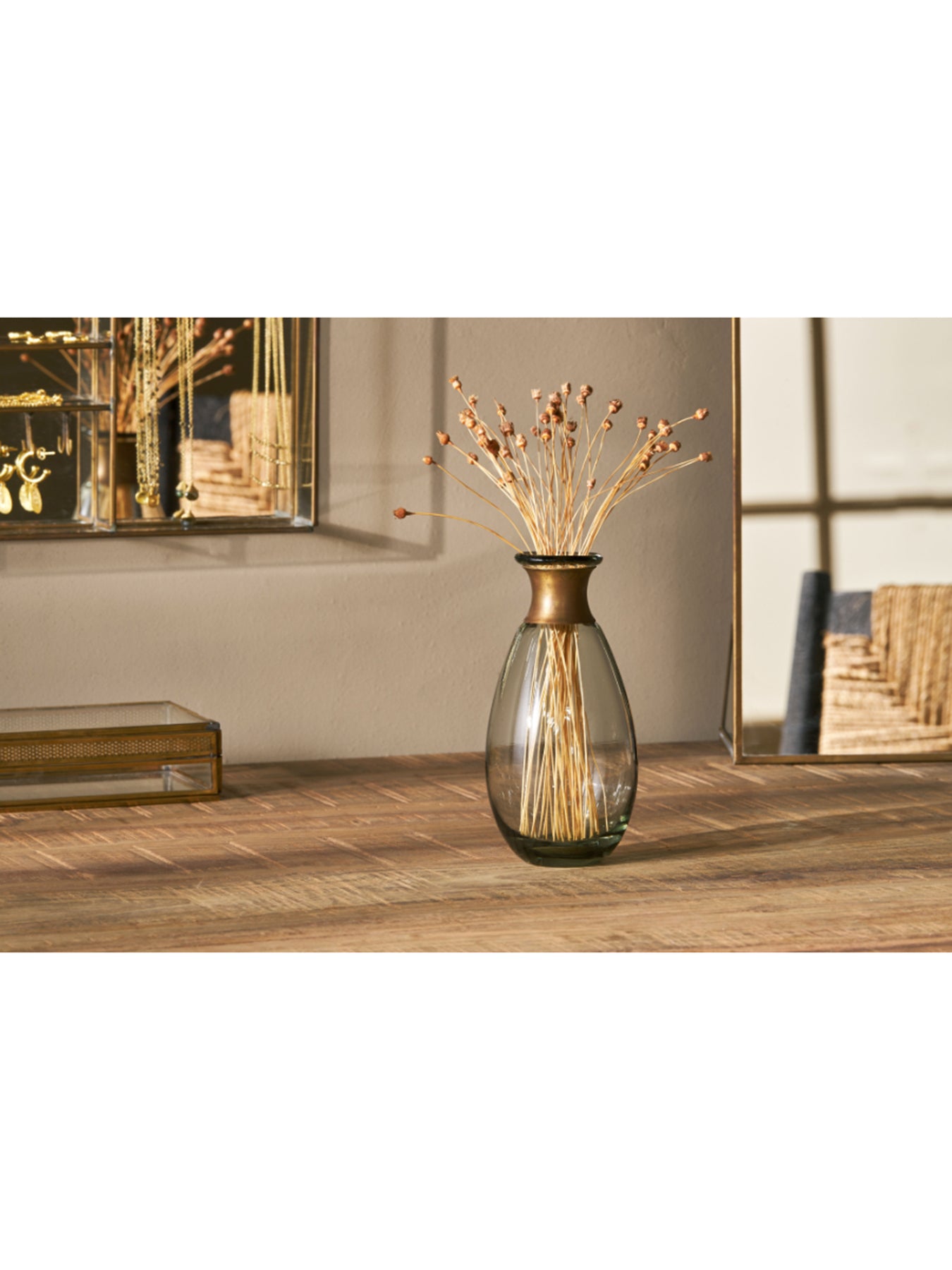 Green Mini Miza Glass Vase