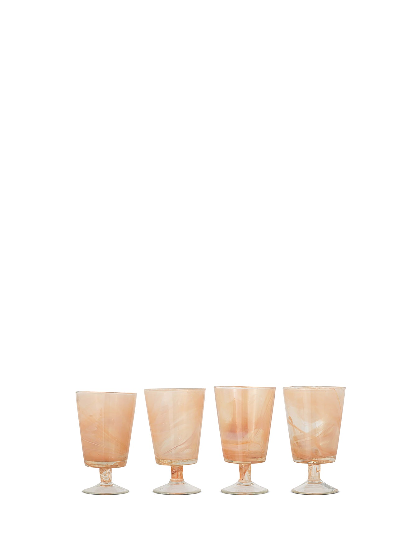 4 Set Shirali Marble Swirl Wine Glass