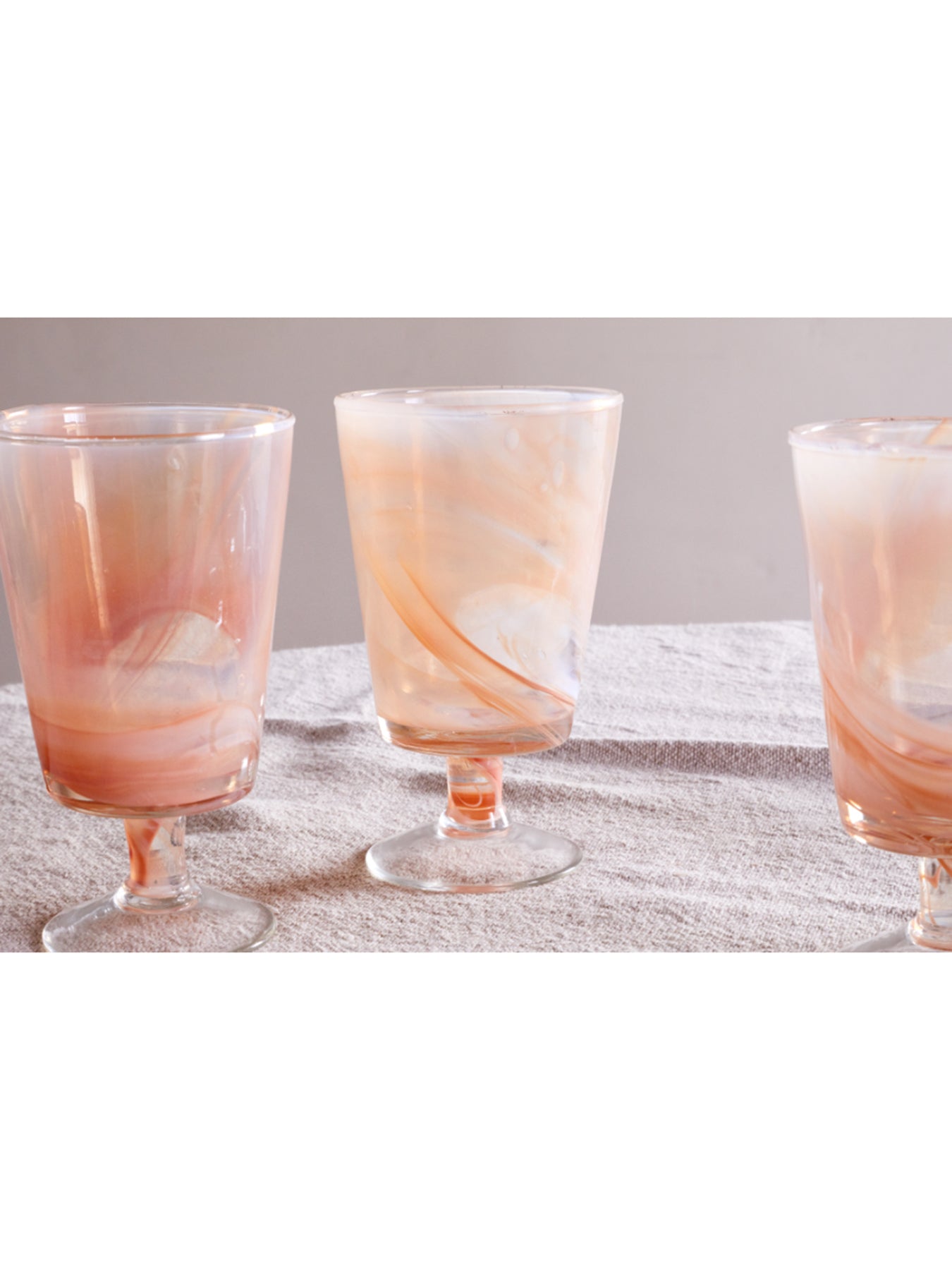 4 Set Shirali Marble Swirl Wine Glass