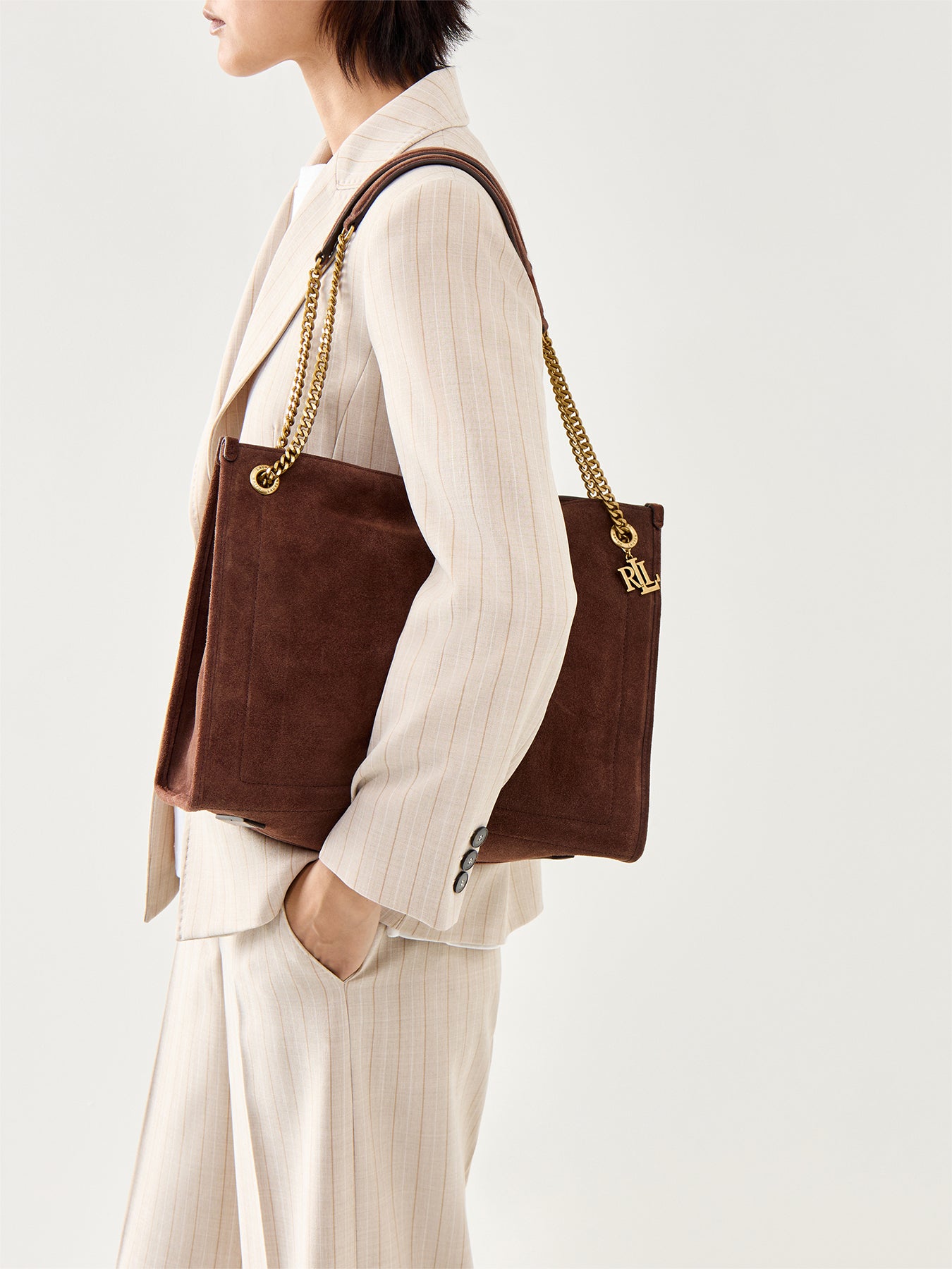Bradley Suede Large Shopper Tote