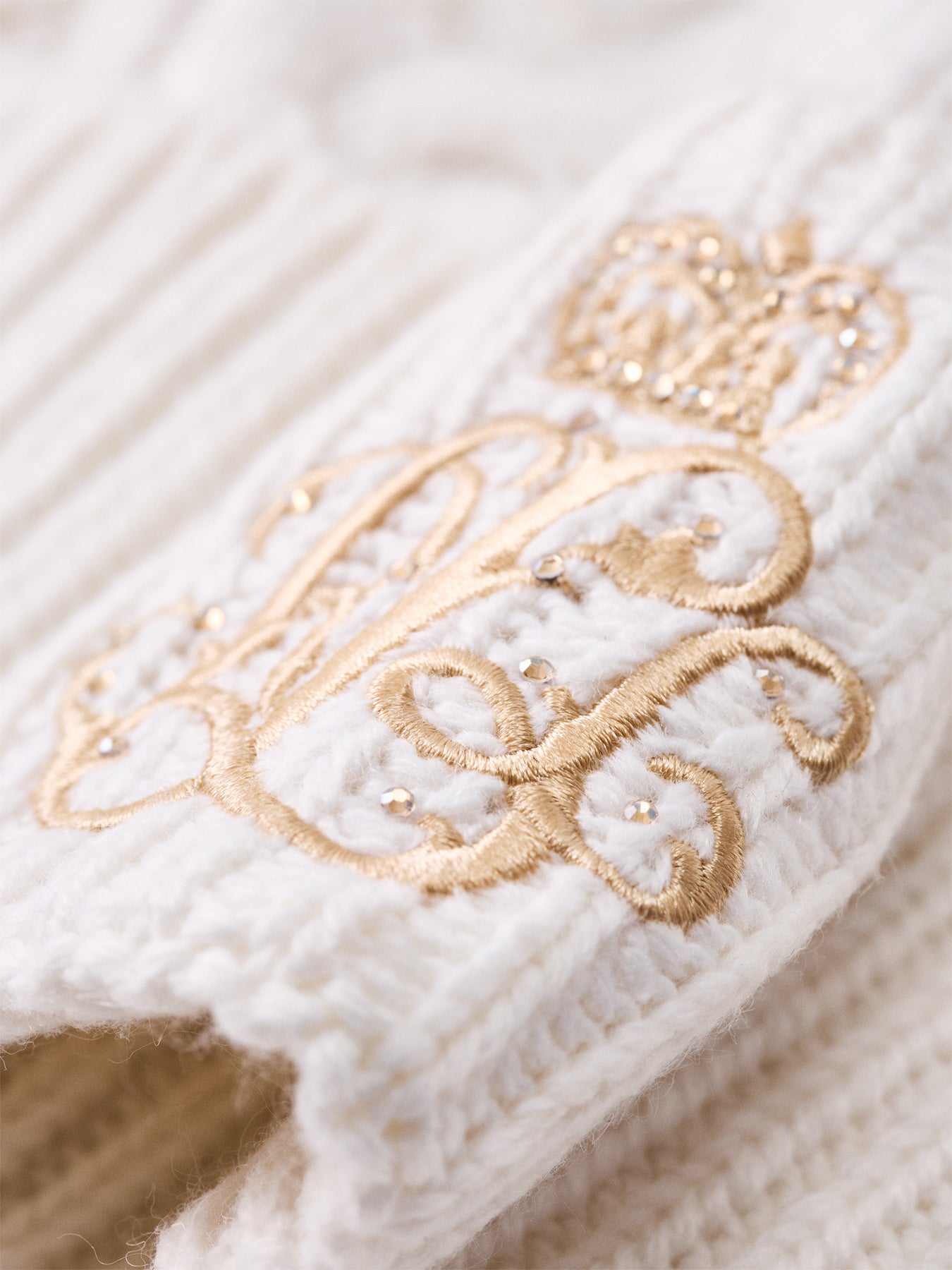 Cable Knit Scarf Cream