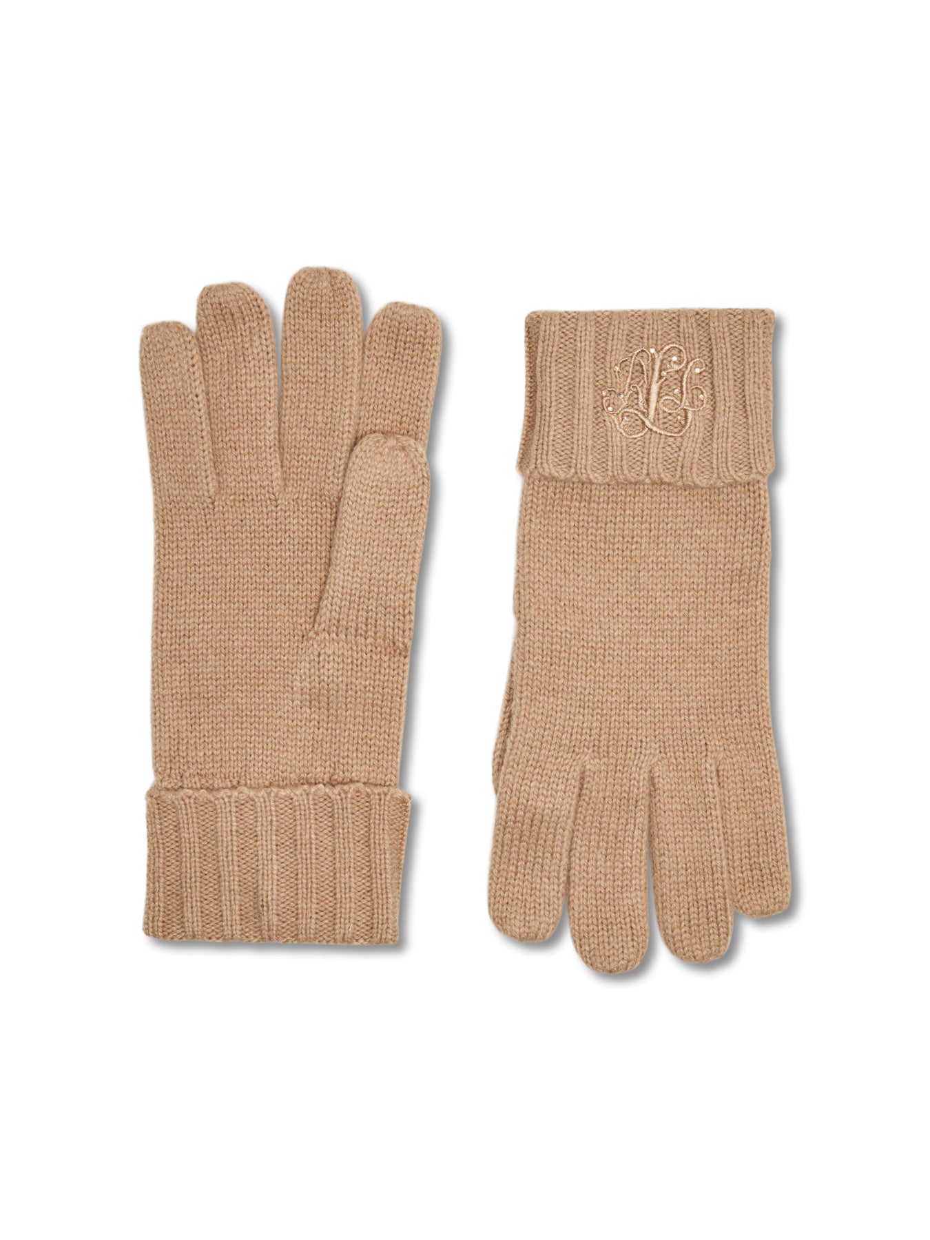 Crest Embroidered Gloves Navy