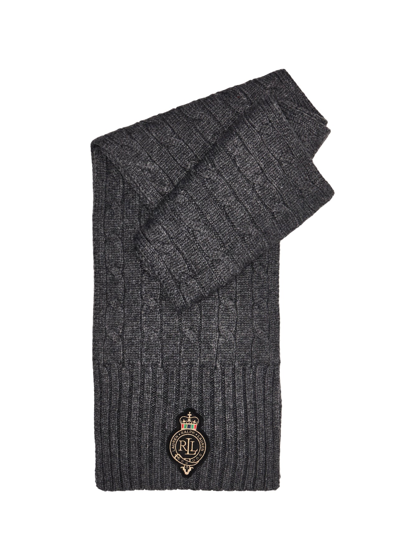 Crest Patch Scarf Navy