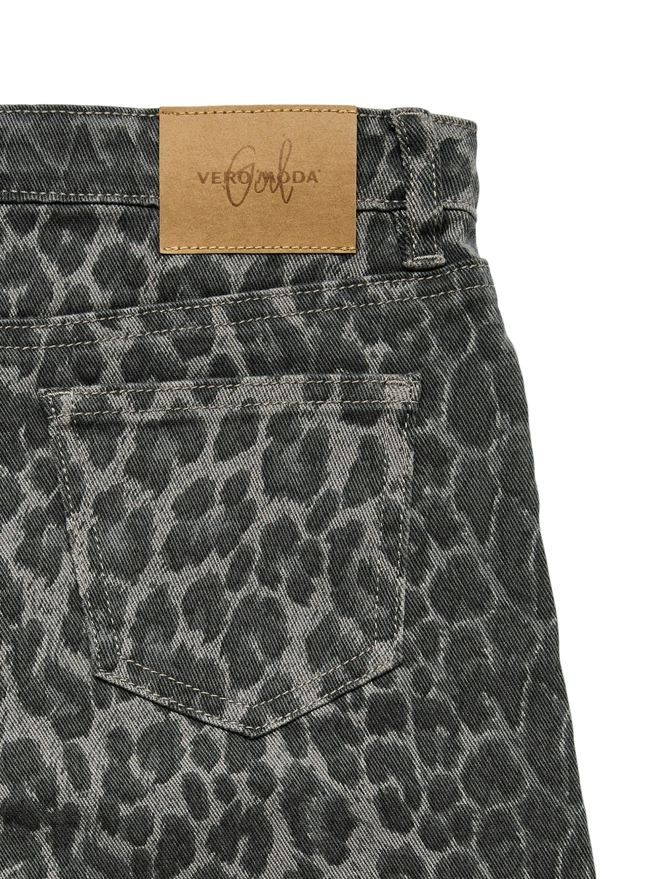 Lenora Wide Jeans Leopard Print