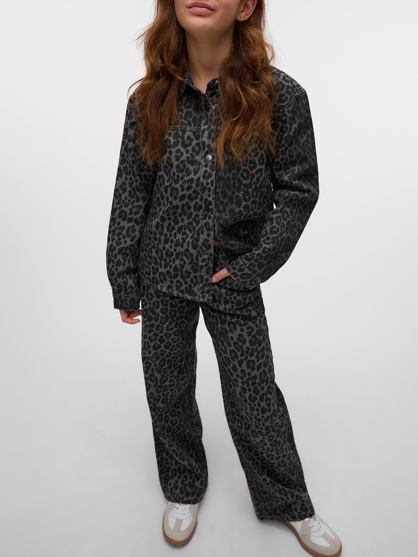 Lenora Wide Jeans Leopard Print