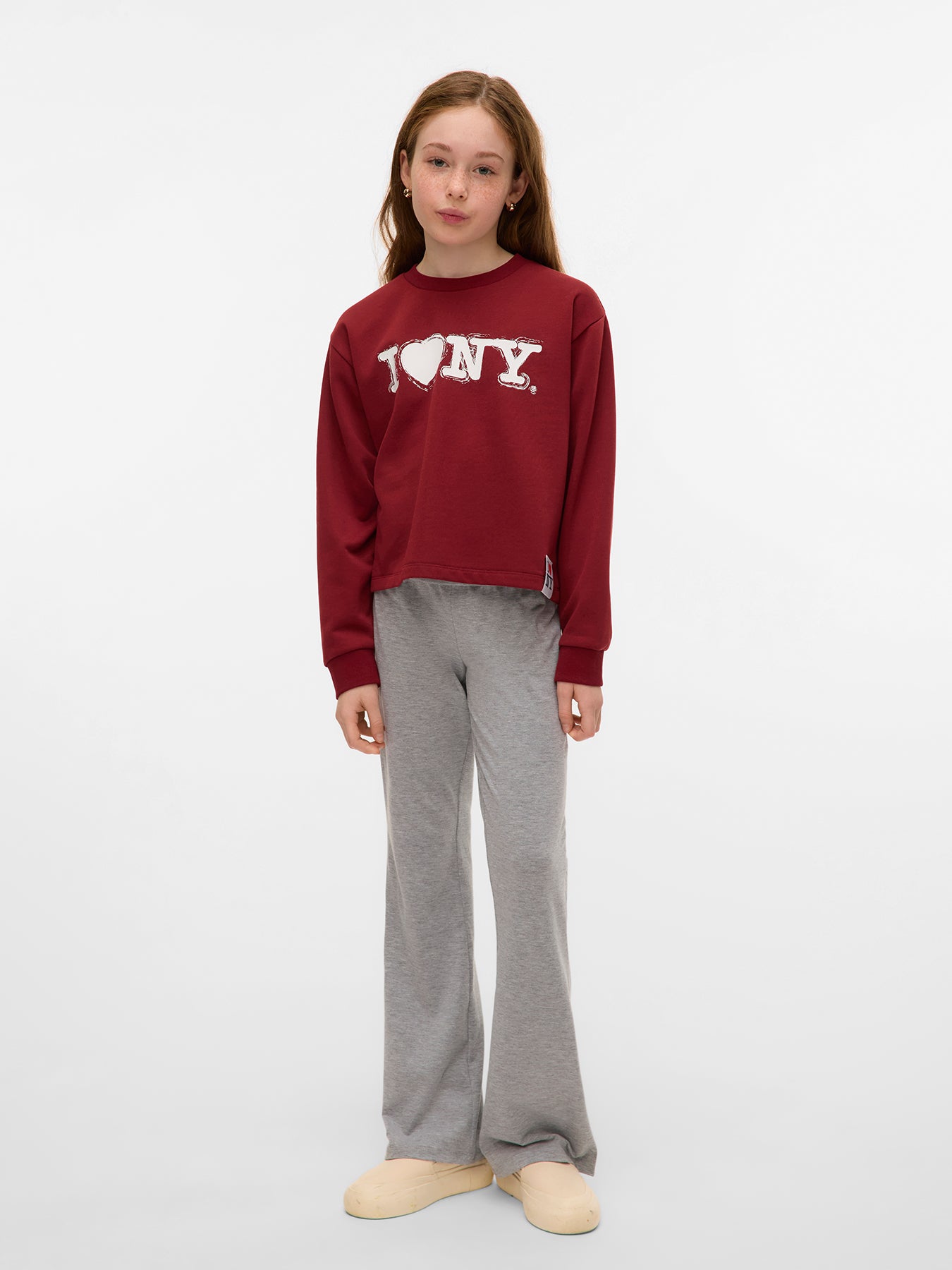 New York Long Sleeve Sweatshirt Red