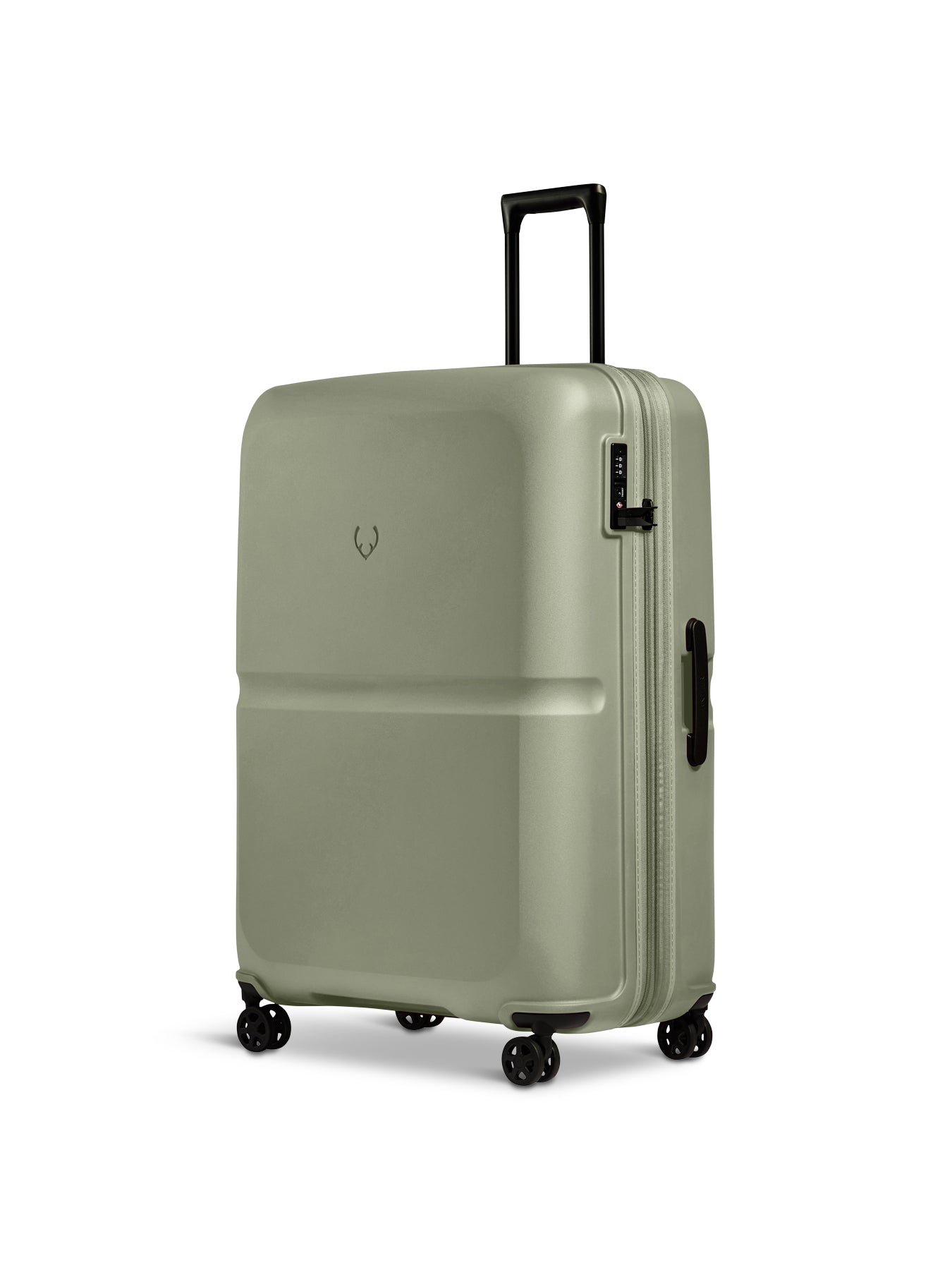 Green Single Stripe Spin Suitcase 81cm
