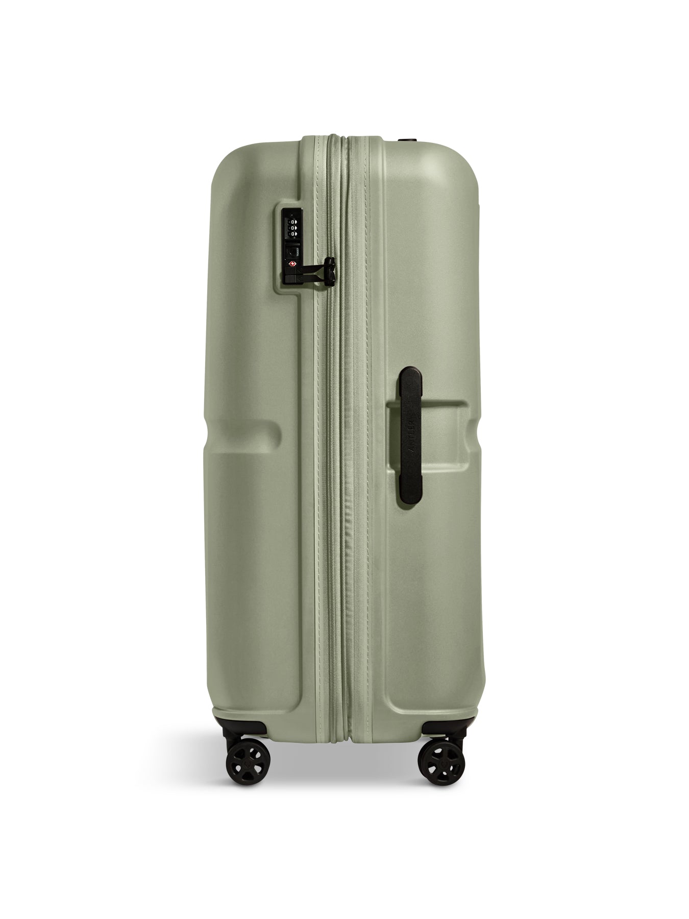 Green Single Stripe Spin Suitcase 81cm