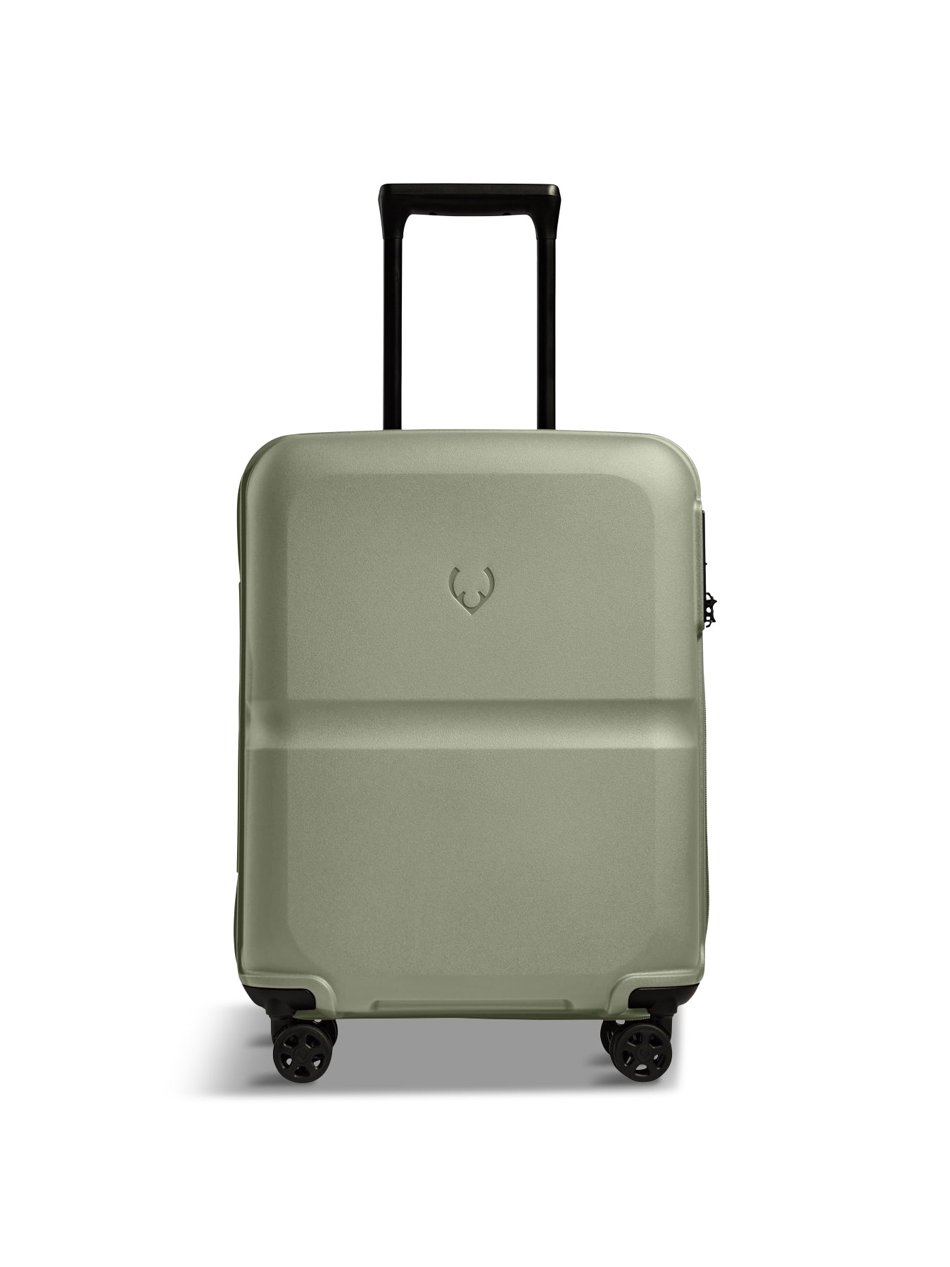 Green Single Stripe Spin Suitcase 55cm