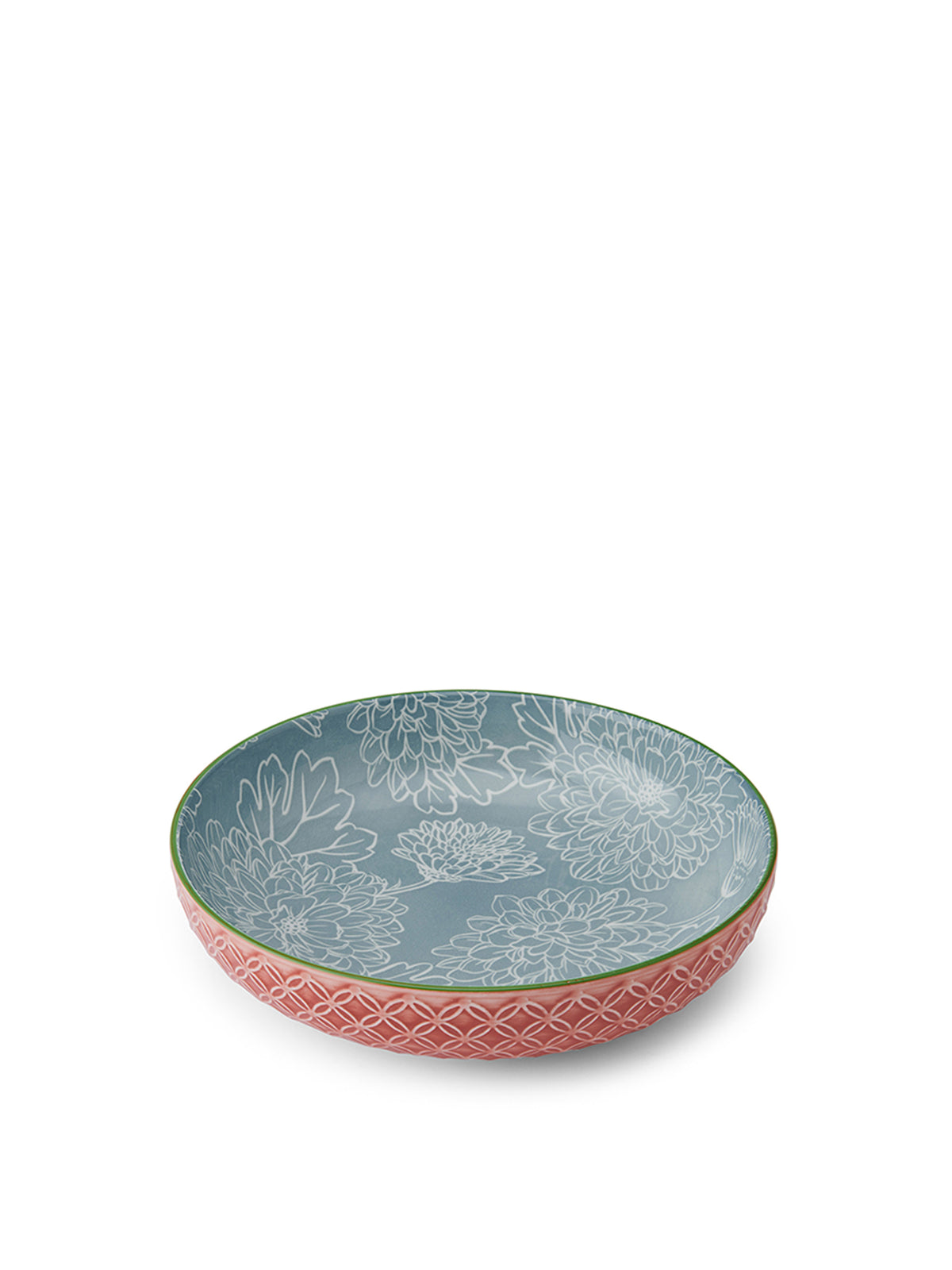 Leaf Print & Geometric Bowl