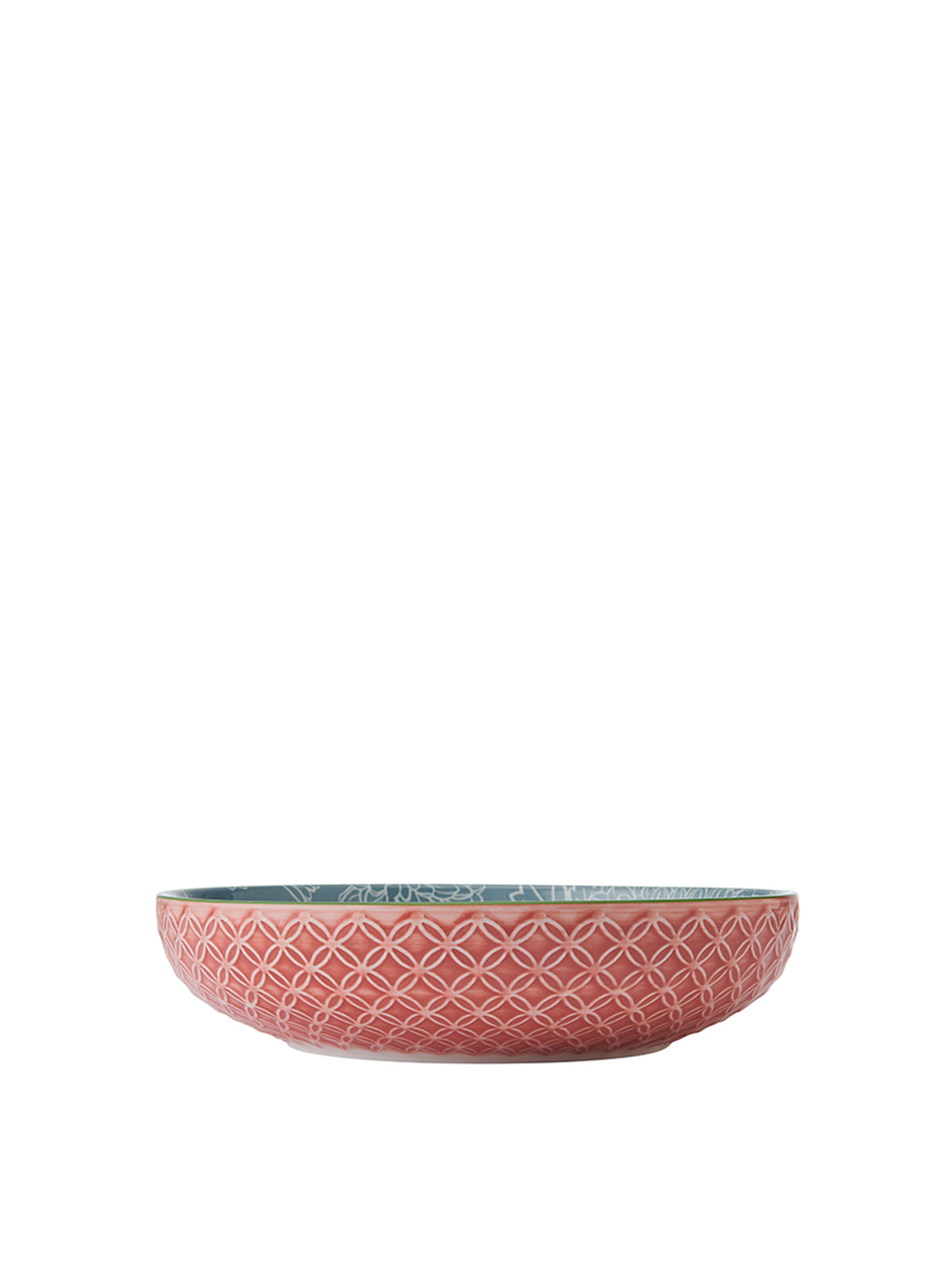 Leaf Print & Geometric Bowl