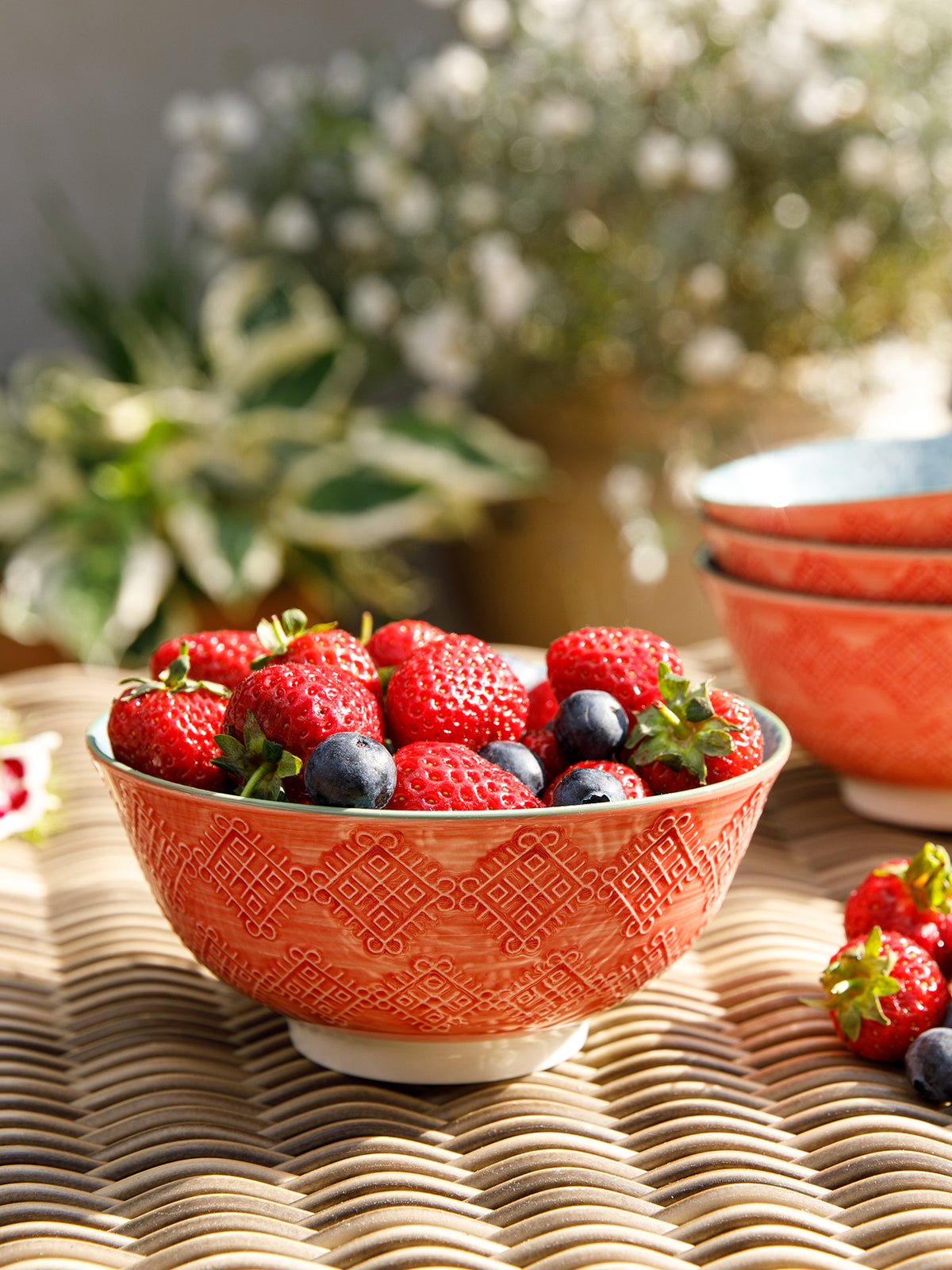 Leaf & Terracotta Decorative Bowl