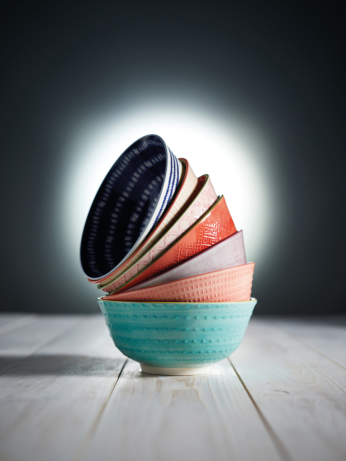 Katie C Chevron & Spotty Bowl