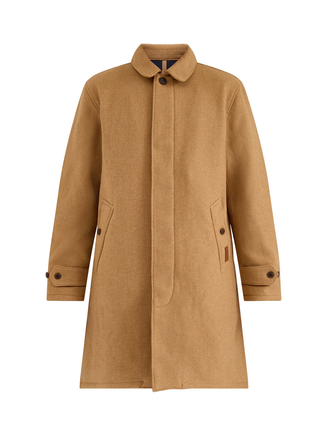 Twill Wool Walking Coat Cafe Cream Wool