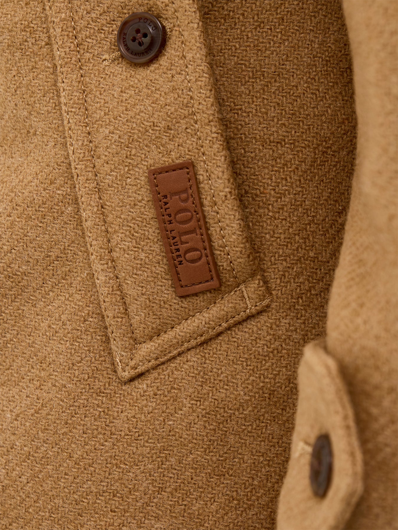 Twill Wool Walking Coat Cafe Cream Wool