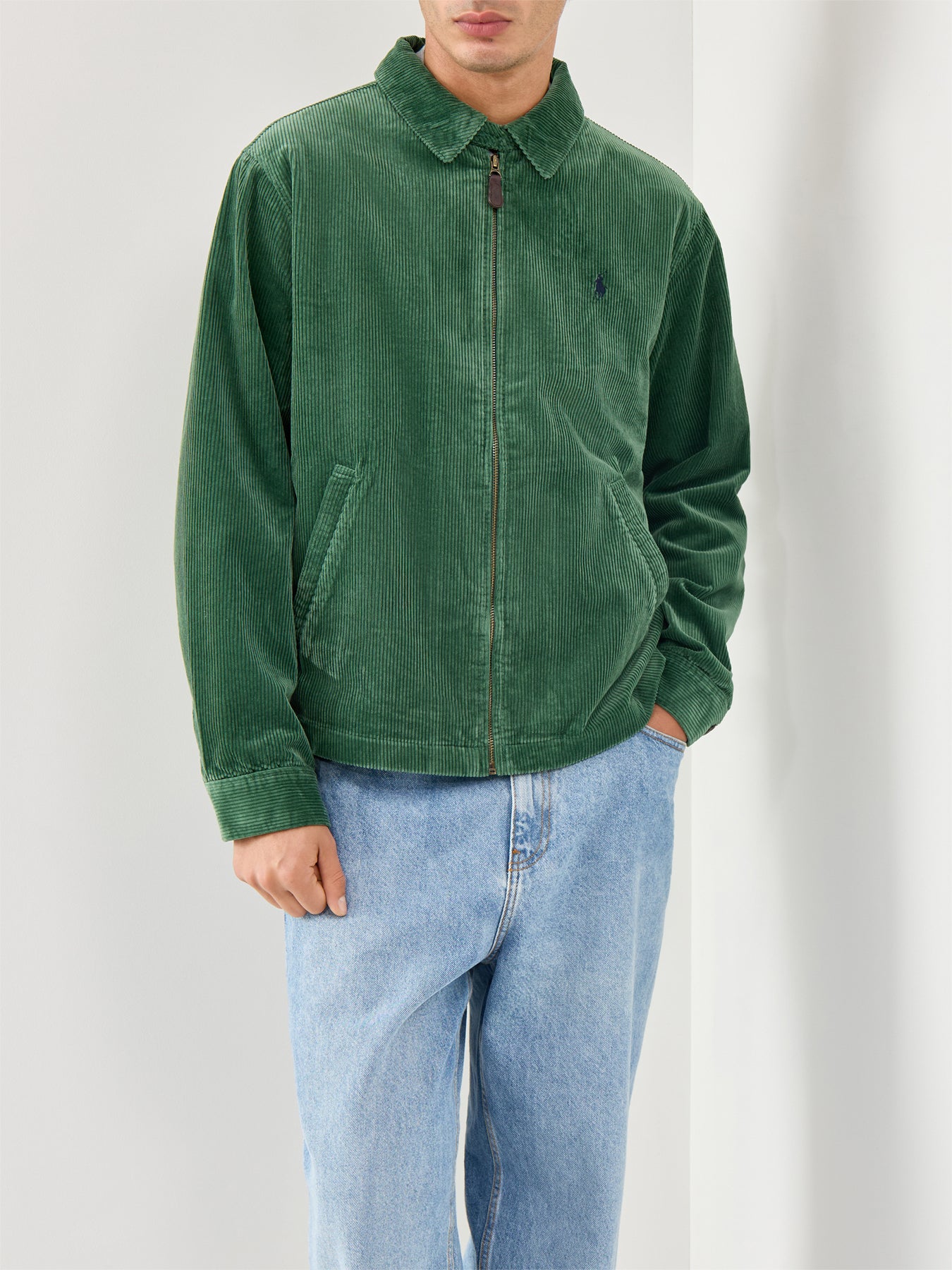 Windbreaker Cord Jacket Meadow Green