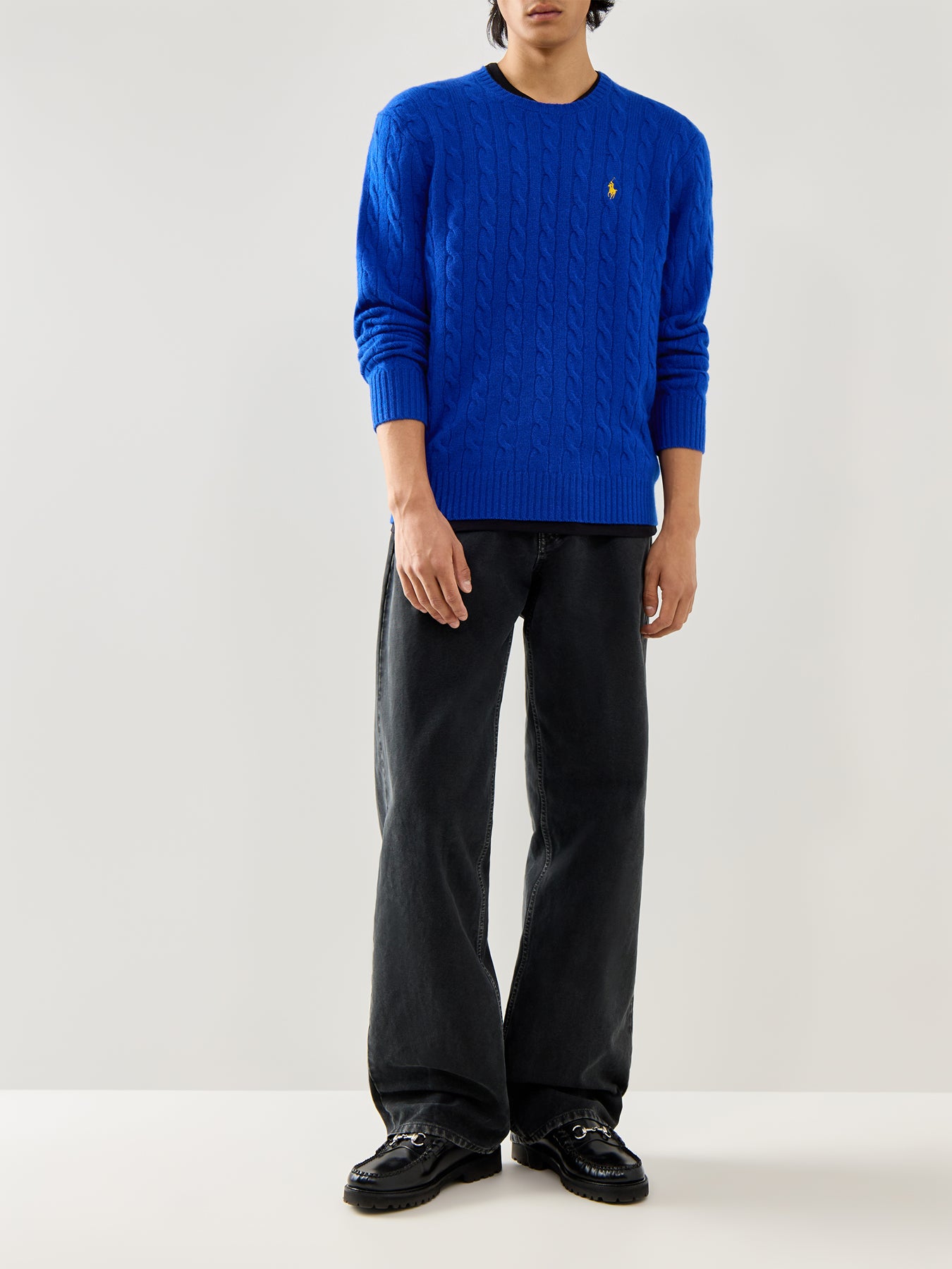 Wool Cashmere Blend Cable Knitwear Sapphire Star