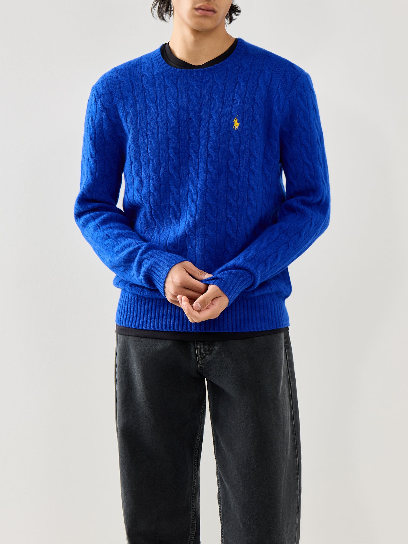 Wool Cashmere Blend Cable Knitwear Sapphire Star