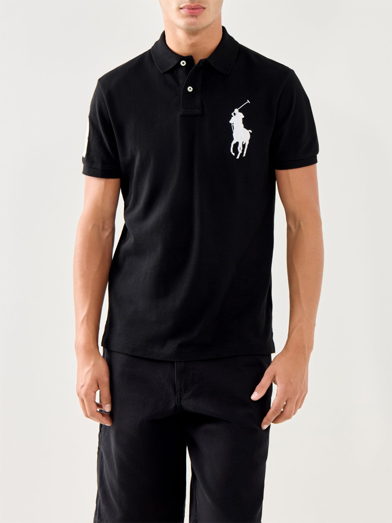 Big Short Sleeves Polo Top Black