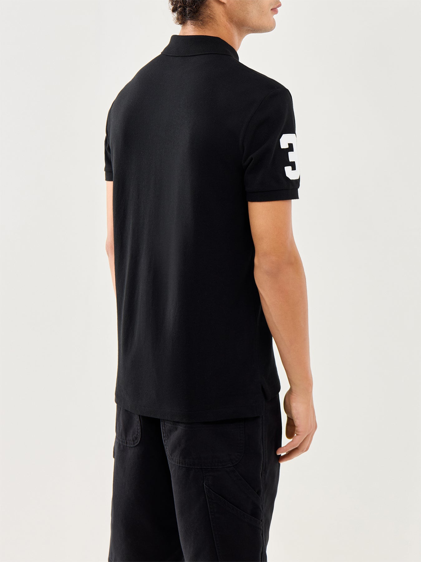 Big Short Sleeves Polo Top Black