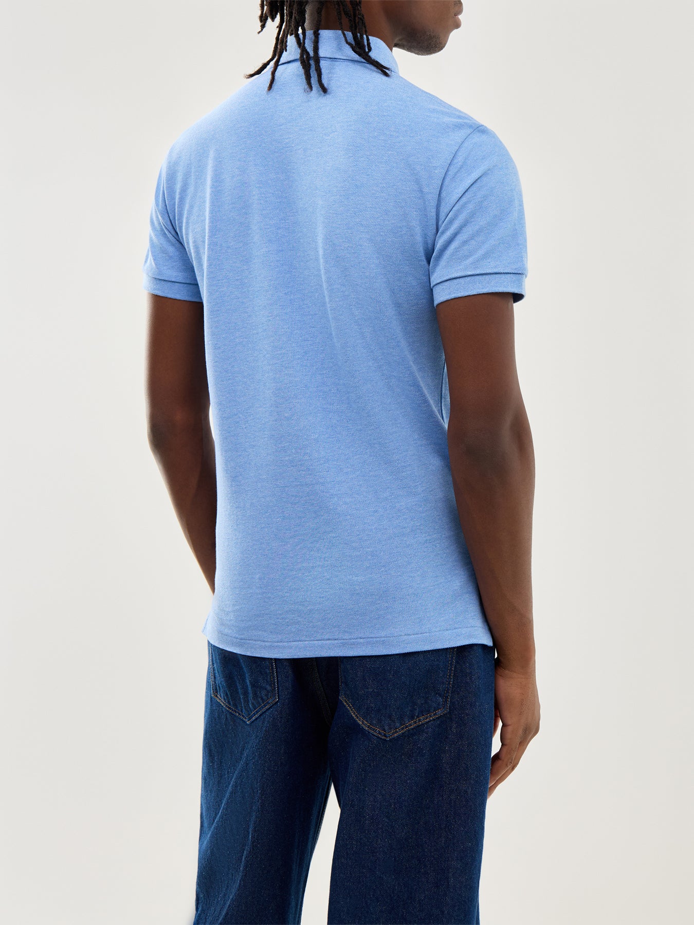 Slim Fit Polo Top Soft Royal Heather