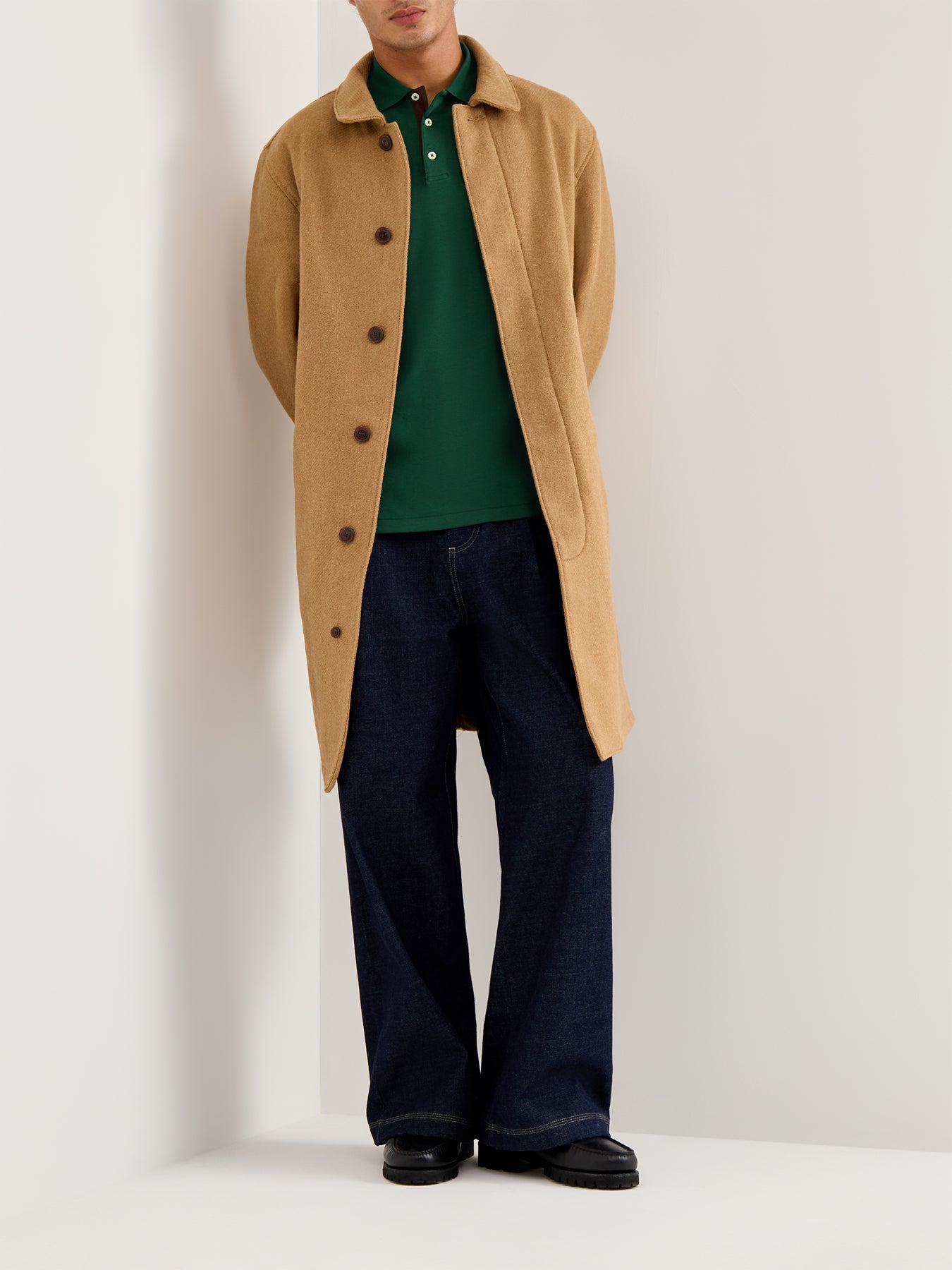 Pima Cotton Long Sleeves Cotton Polo Top