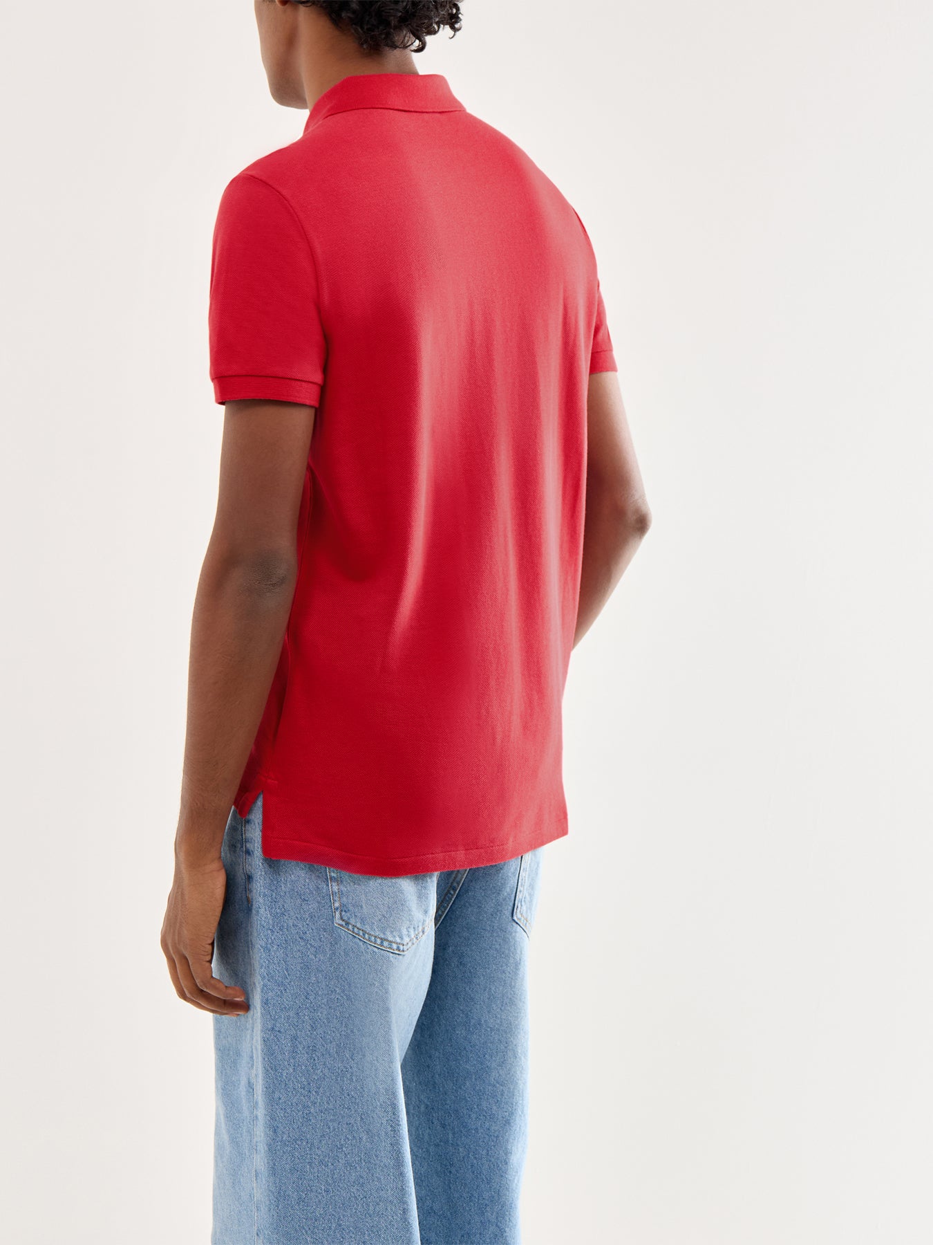 Custom Fit Cotton Polo Top Red