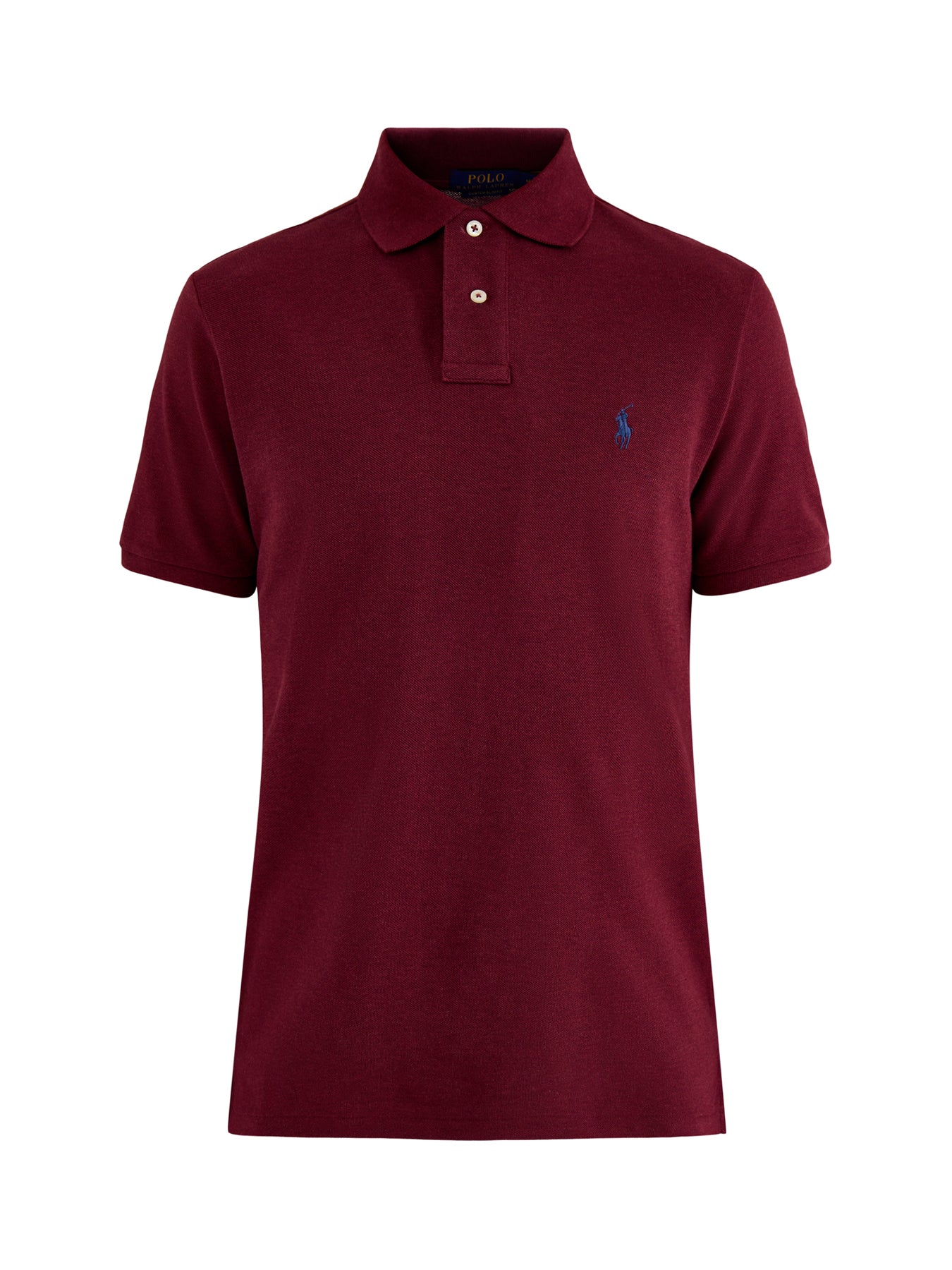 Custom Fit Cotton Polo Top Wine