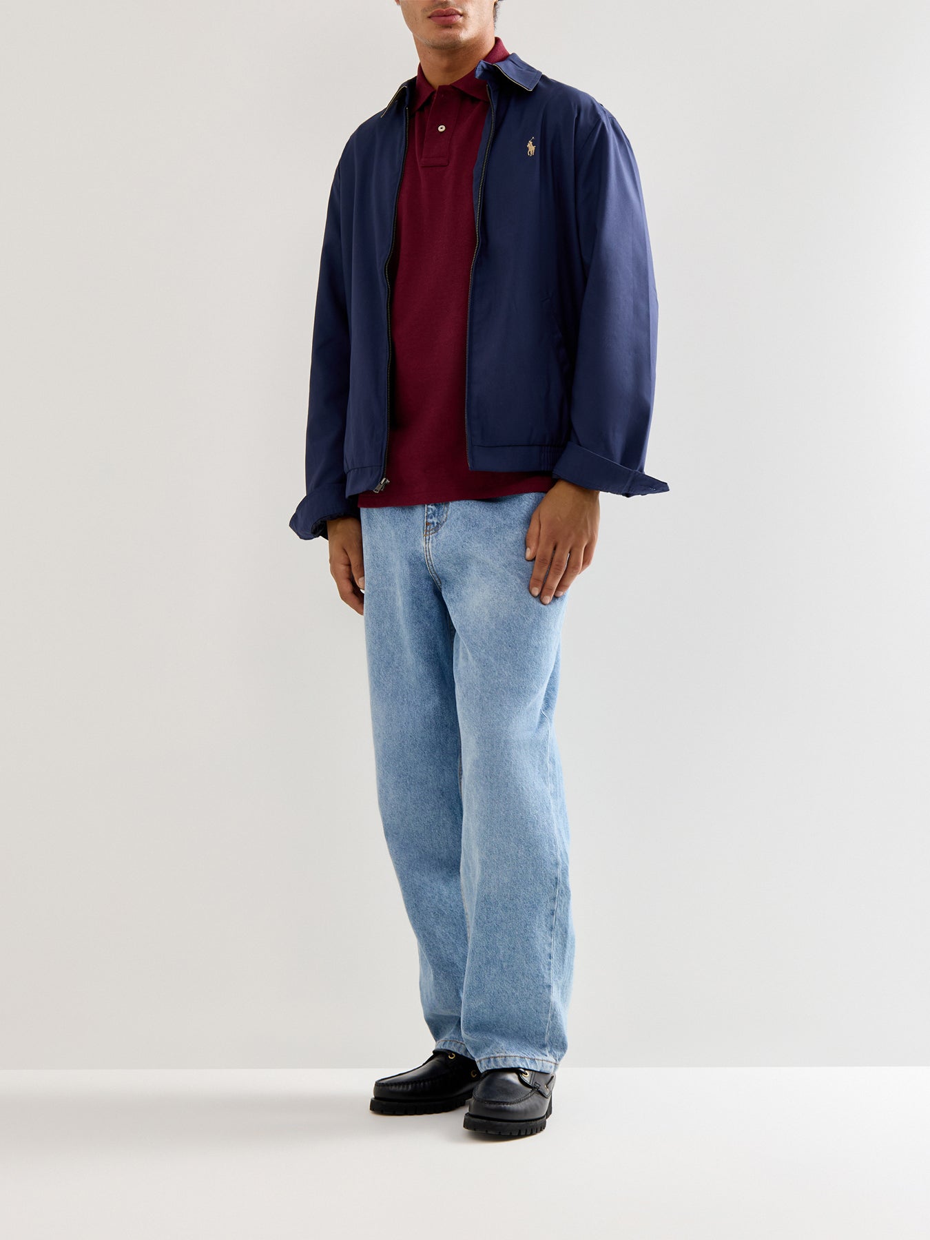 Custom Fit Cotton Polo Top Wine