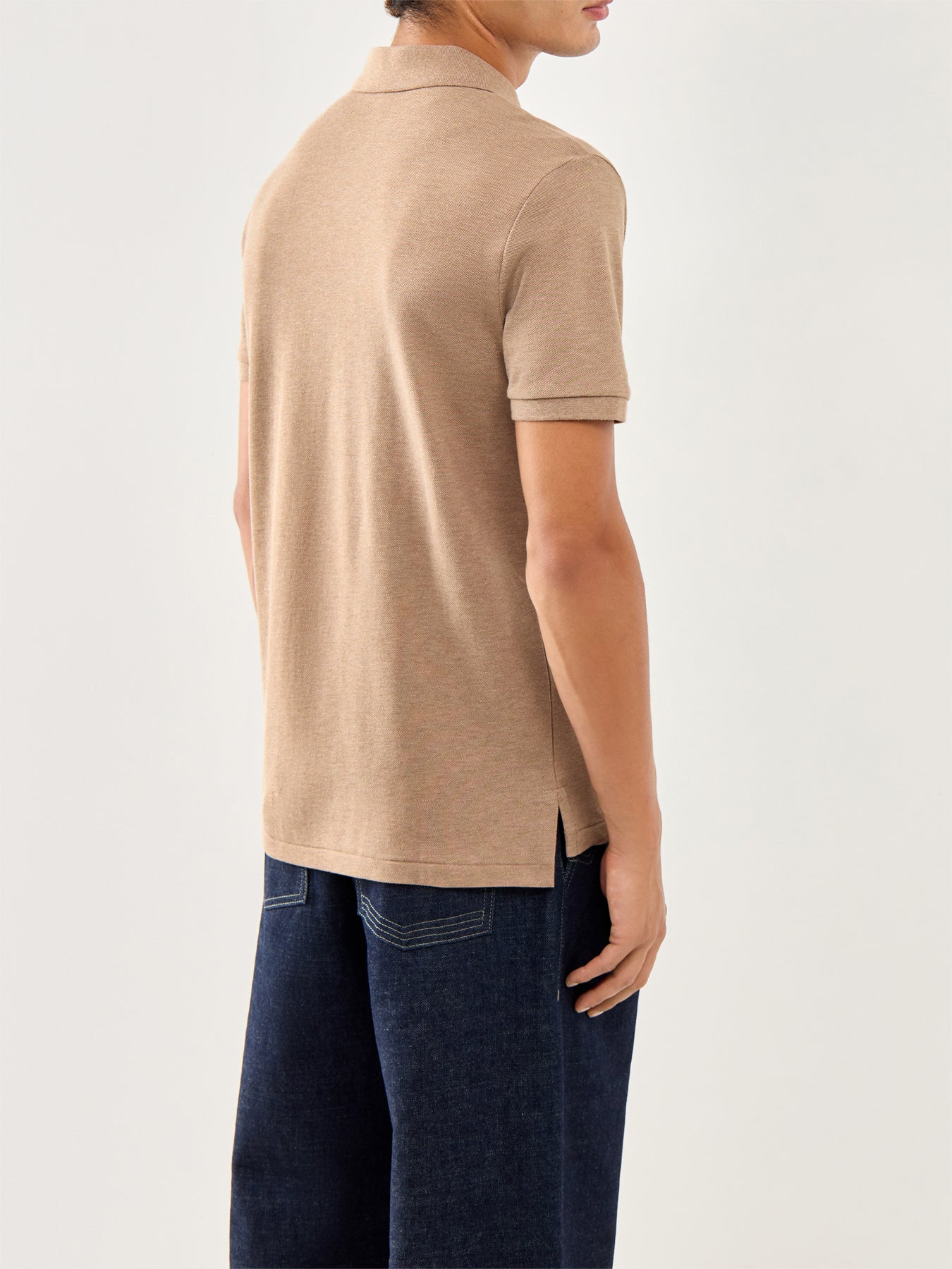 Custom Fit Polo Short Sleeves Top Grey