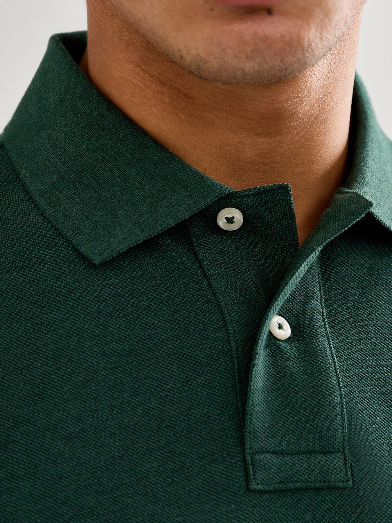 Custom Fit Cotton Polo Top Green