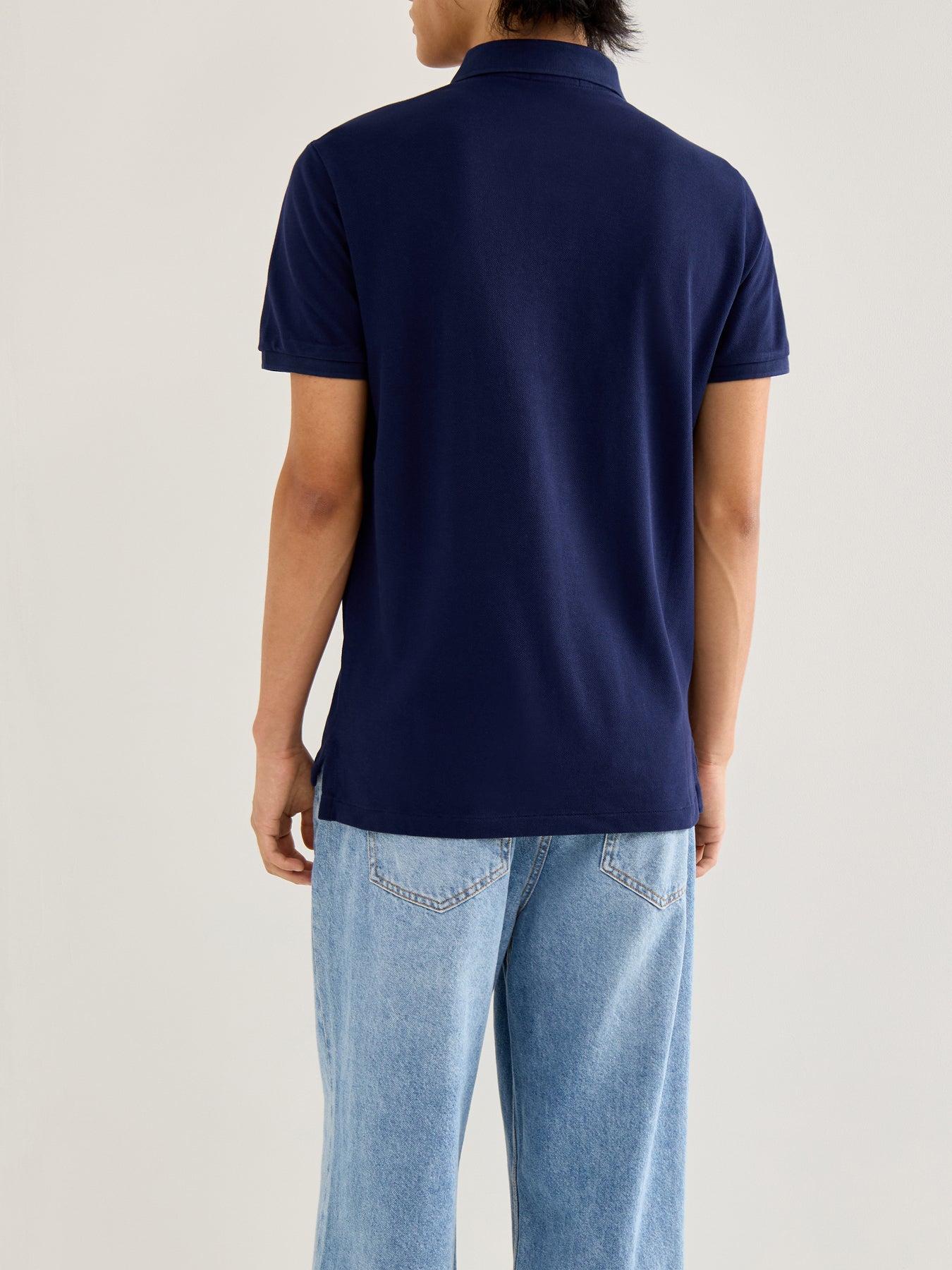 Big PP and Crest Polo Short Sleeves Navy