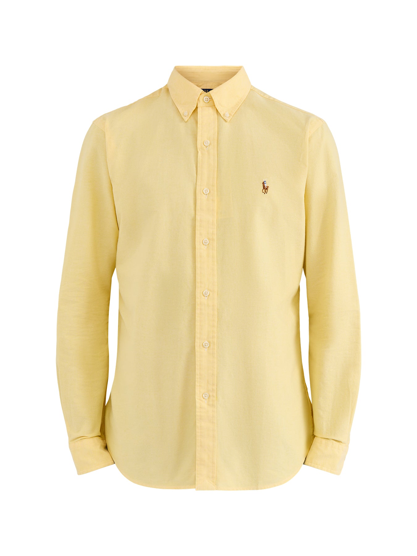 Custom Fit Cotton Oxford Shirt Yellow Cotton