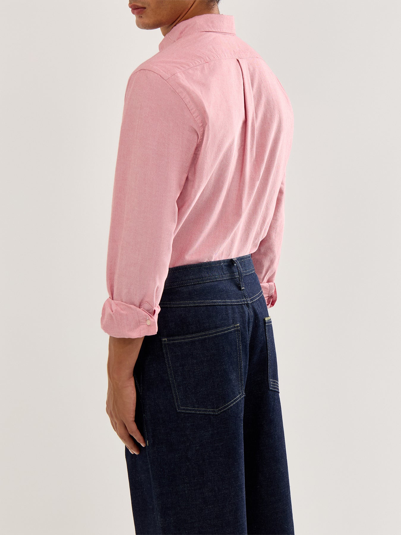 Custom Fit Cotton Oxford Shirt Pink