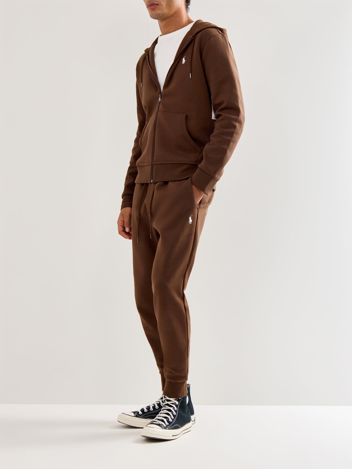 Double Knit Joggers Brown